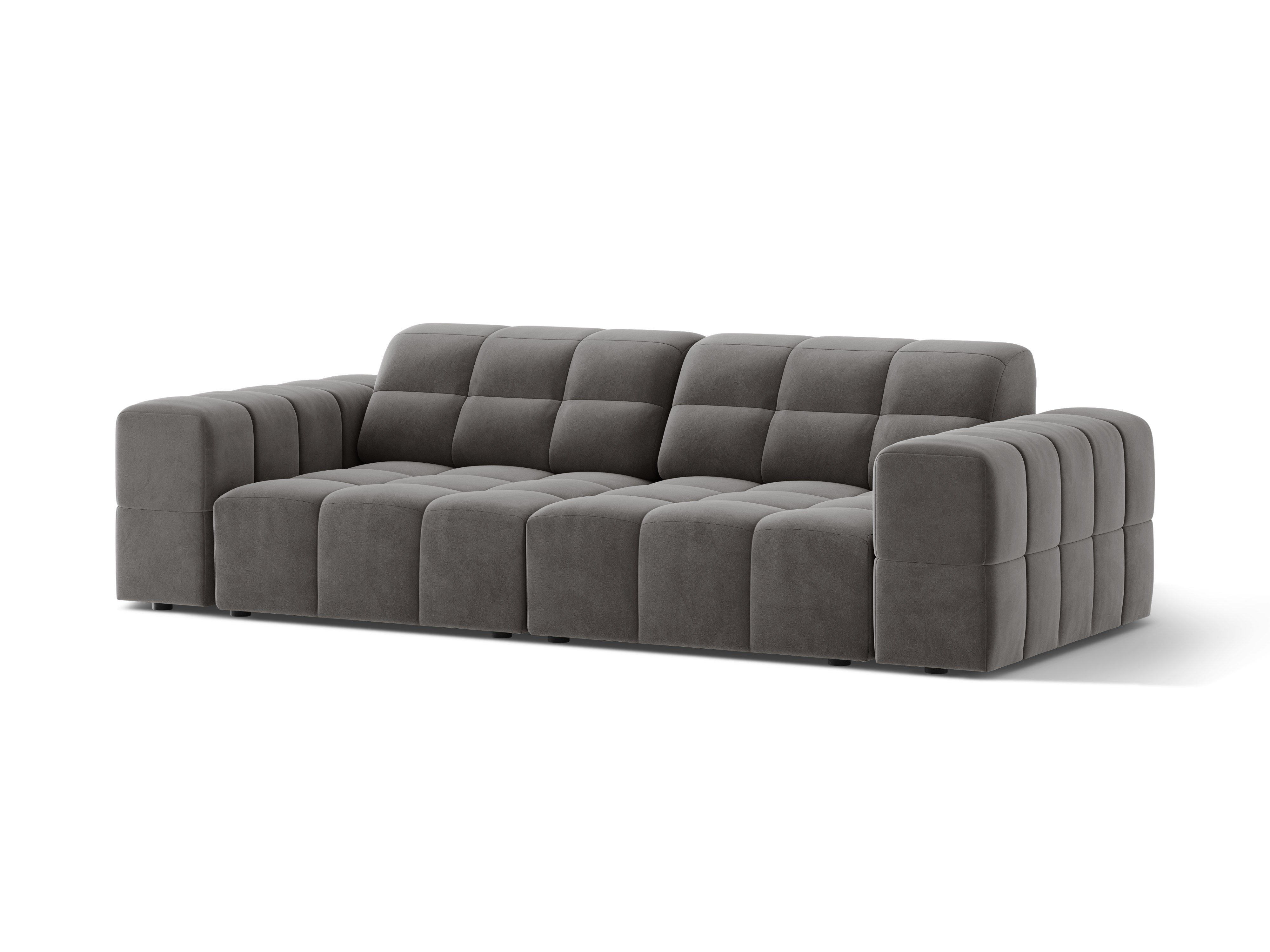 Sofa aksamitna 3-osobowa CHICAGO szary