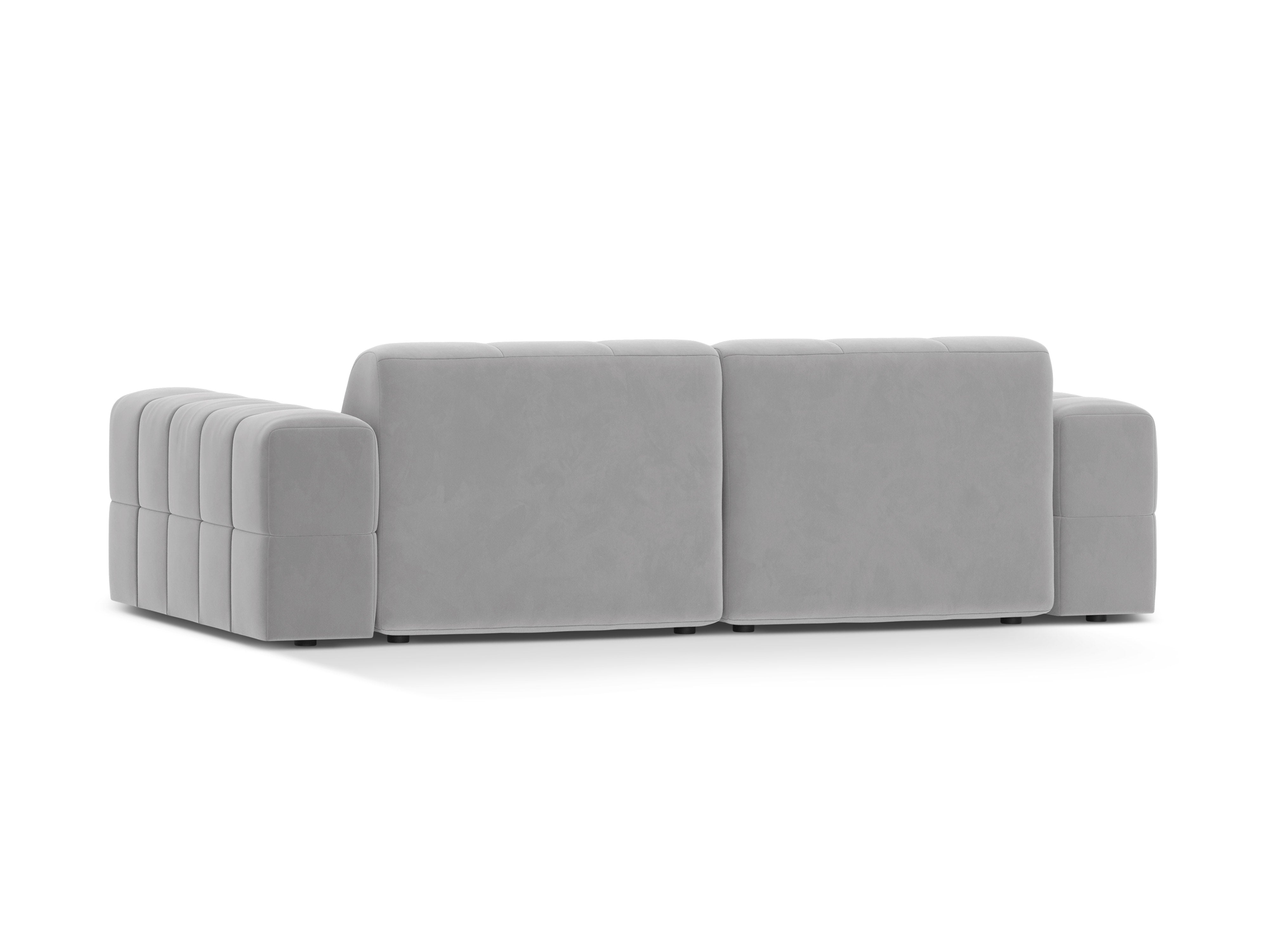 Sofa aksamitna 3-osobowa CHICAGO jasnoszary