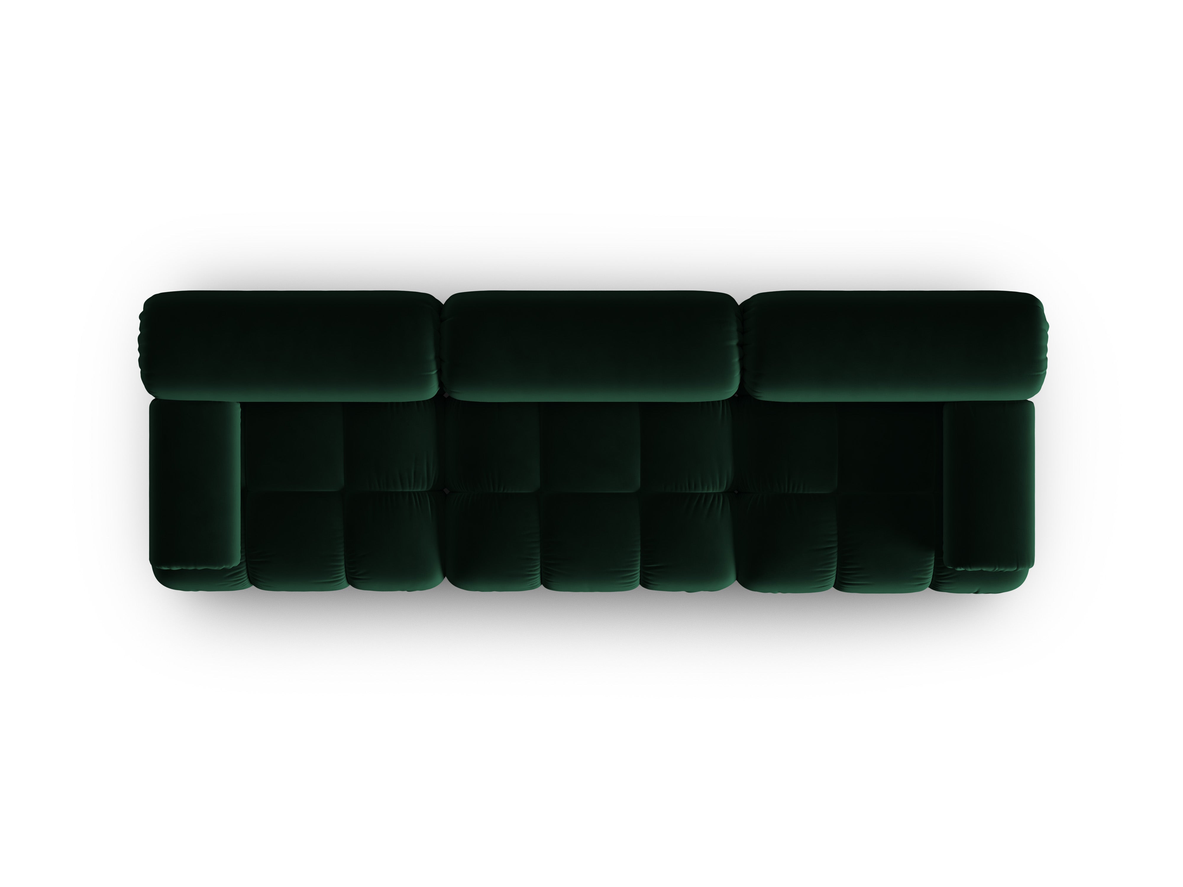CORTINA 3-Seater Velvet Sofa in Bottle Green