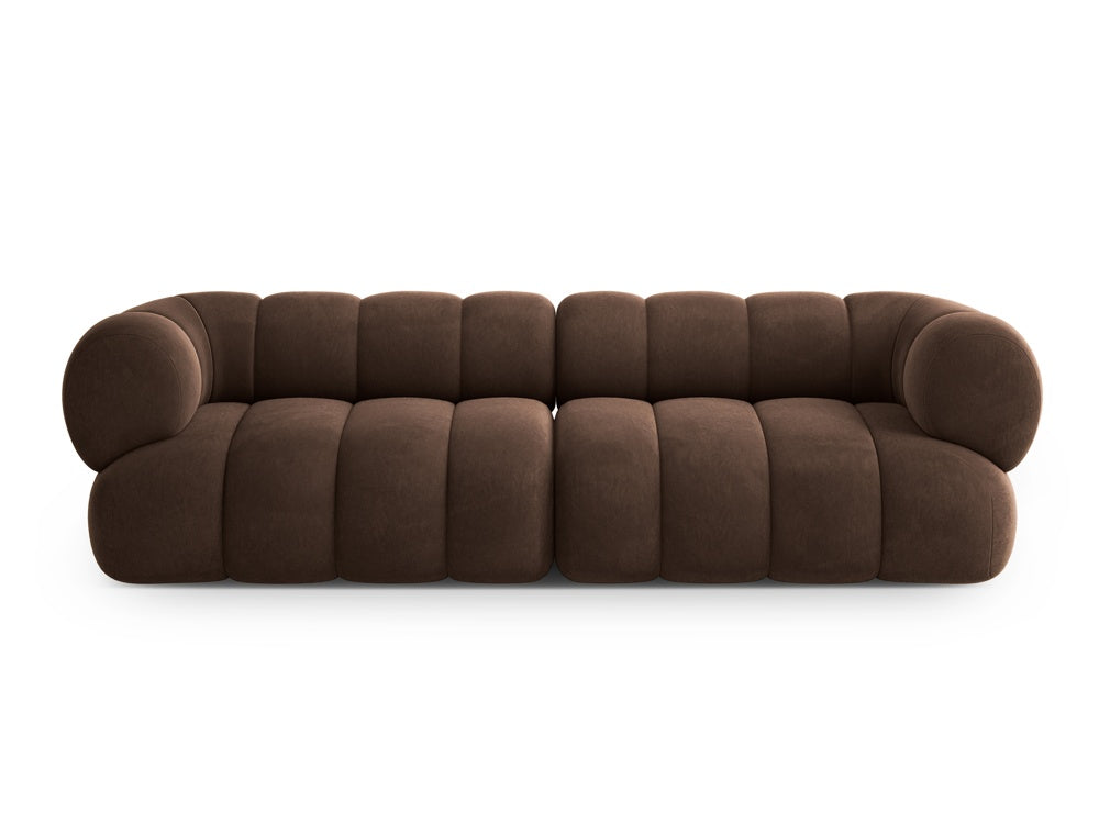Sofa aksamitna 4-osobowa KOGE czekoladowy