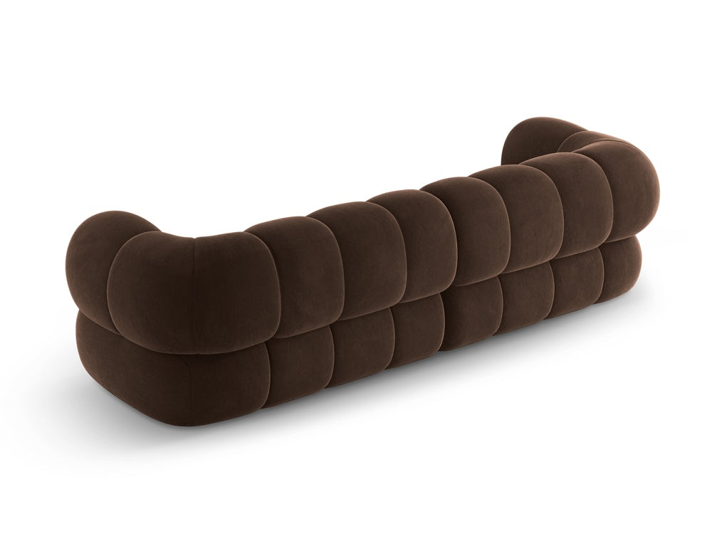 Sofa aksamitna 4-osobowa KOGE czekoladowy