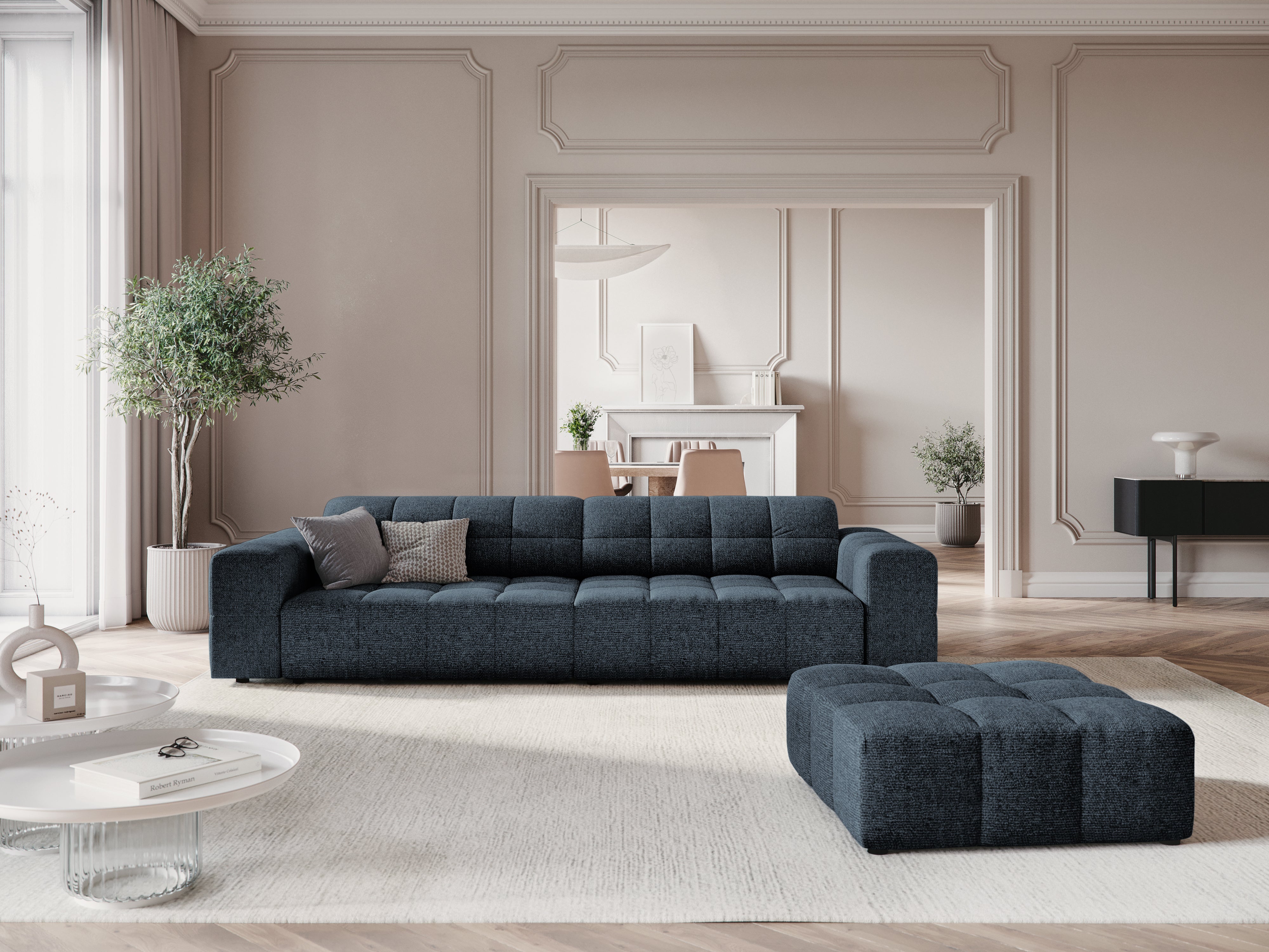 Sofa 4-osobowa CHICAGO niebieski szenil