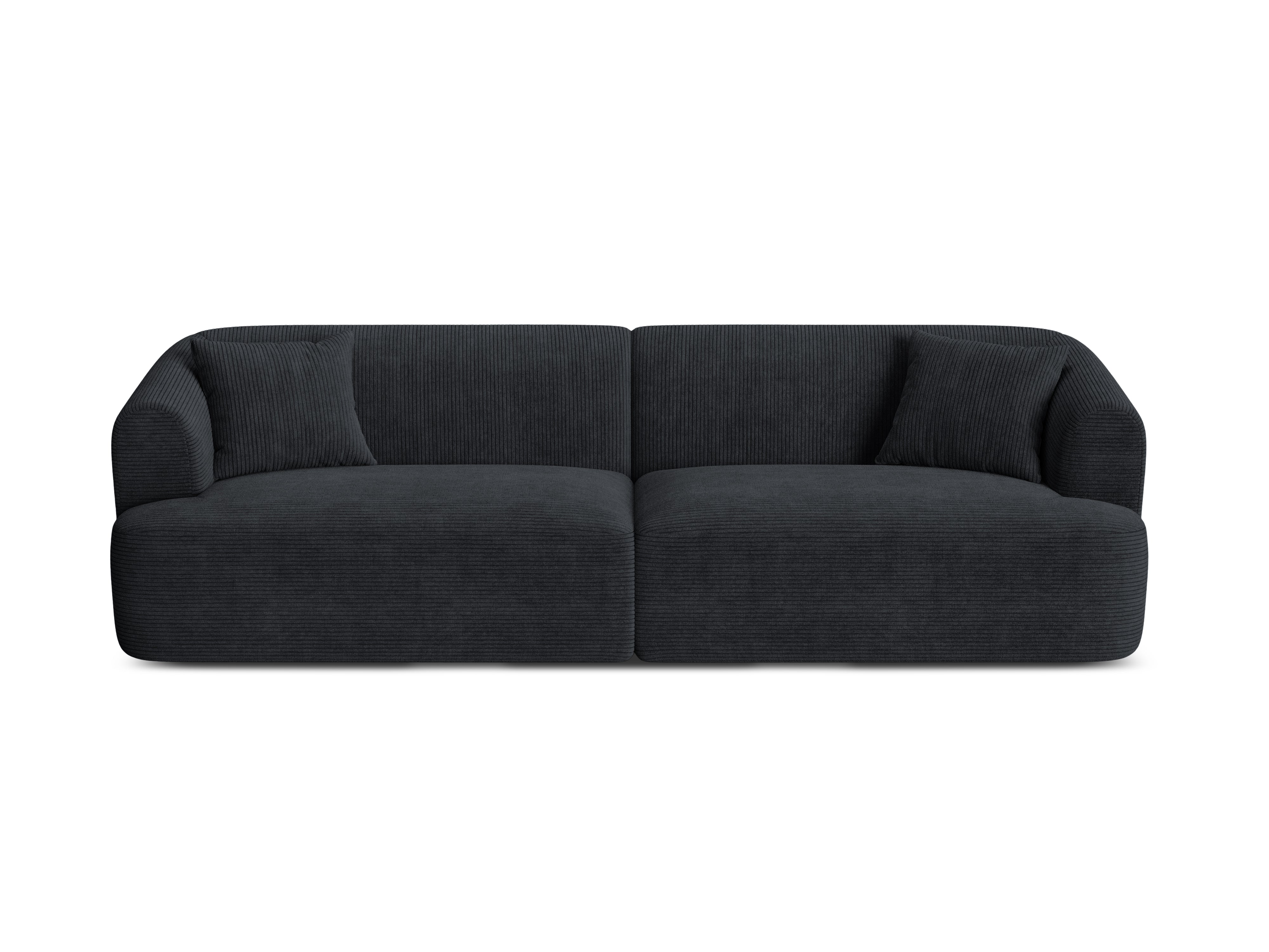 Sofa 4-osobowa CAMPI czarny sztruks
