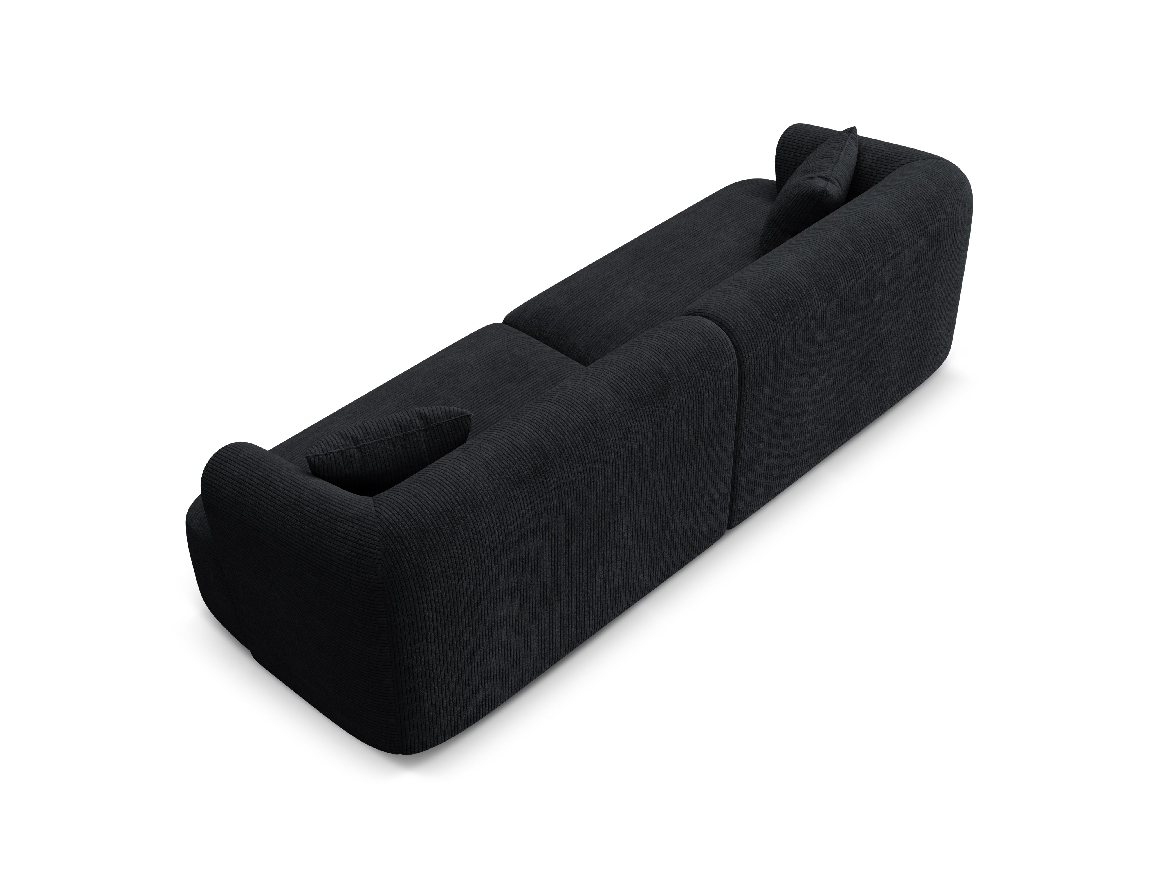Sofa 4-osobowa CAMPI czarny sztruks