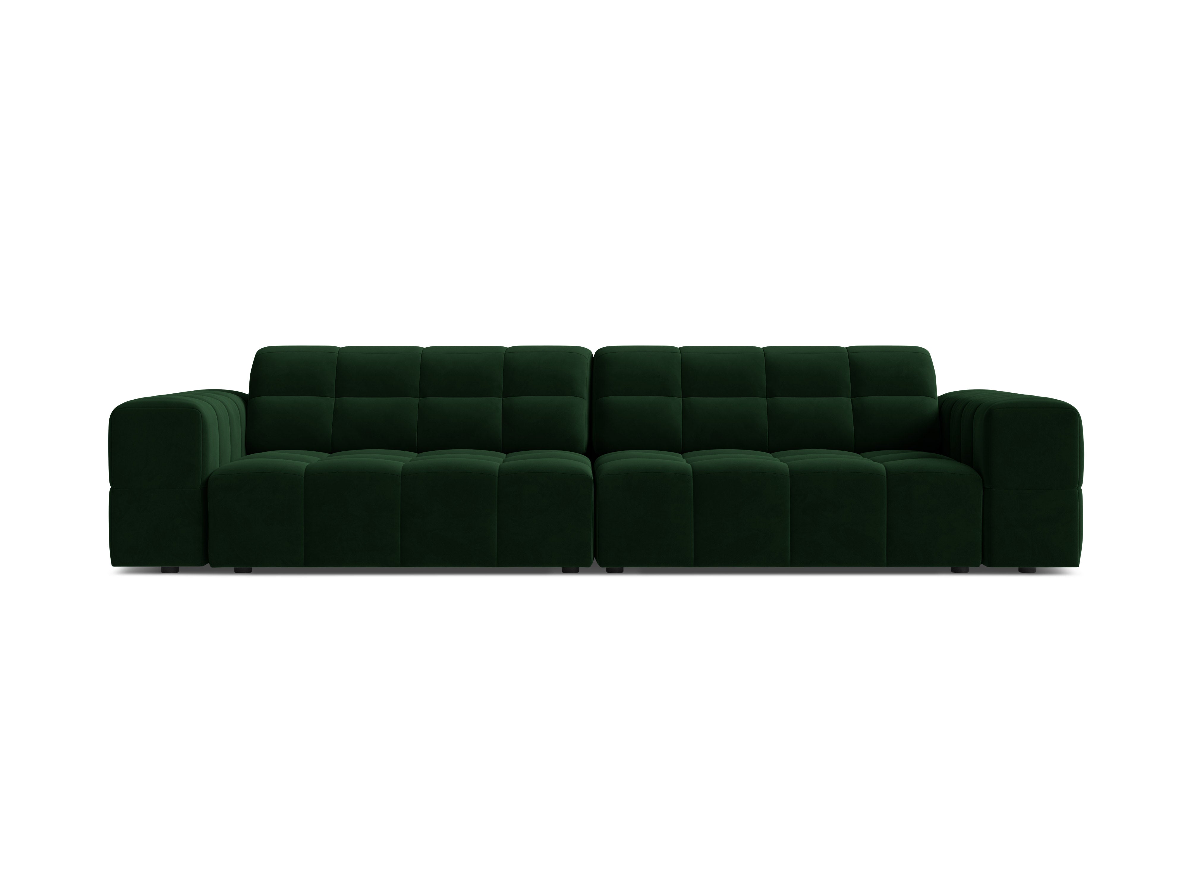 Sofa aksamitna 4-osobowa CHICAGO butelkowa zieleń