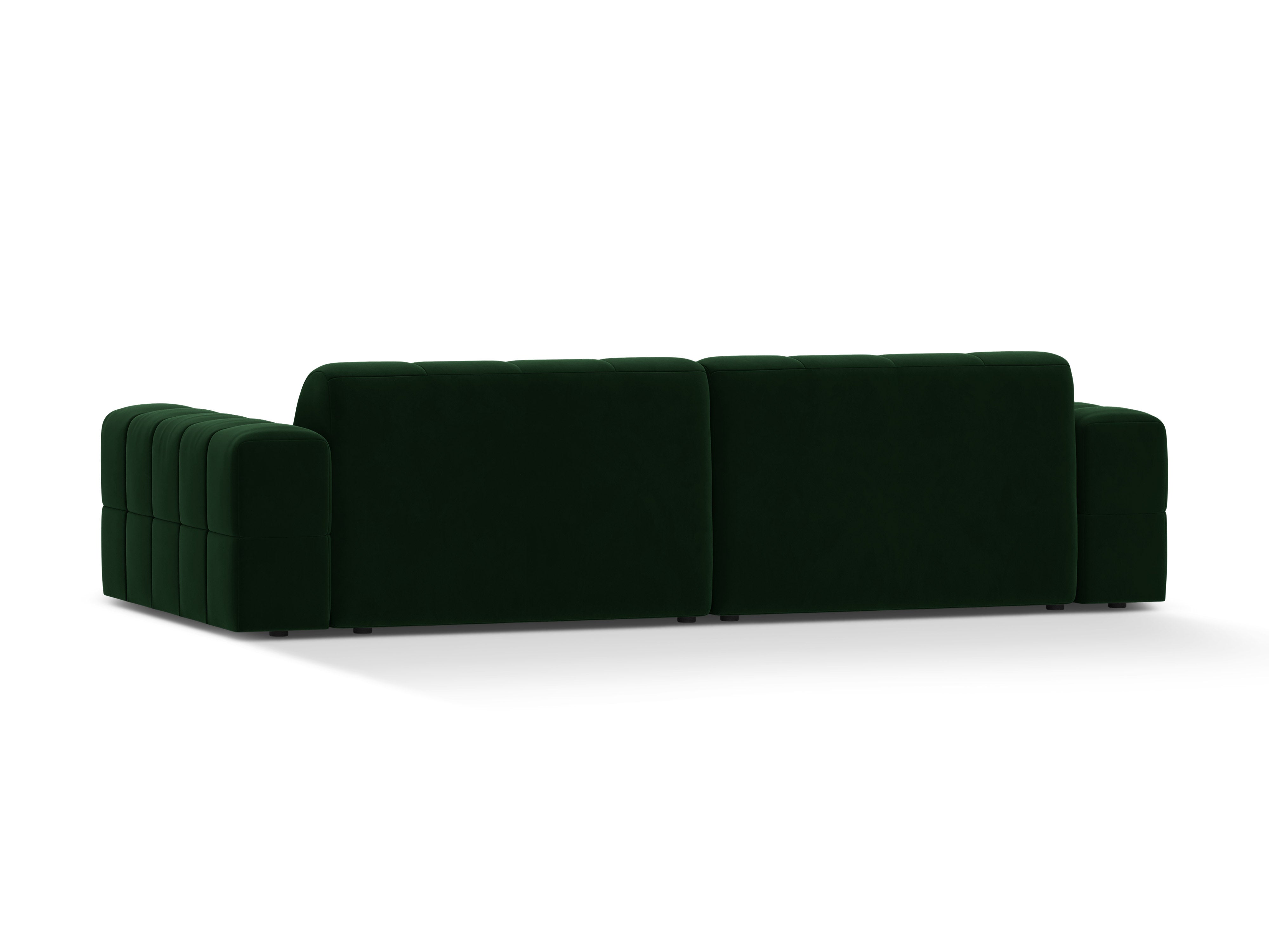 Sofa aksamitna 4-osobowa CHICAGO butelkowa zieleń