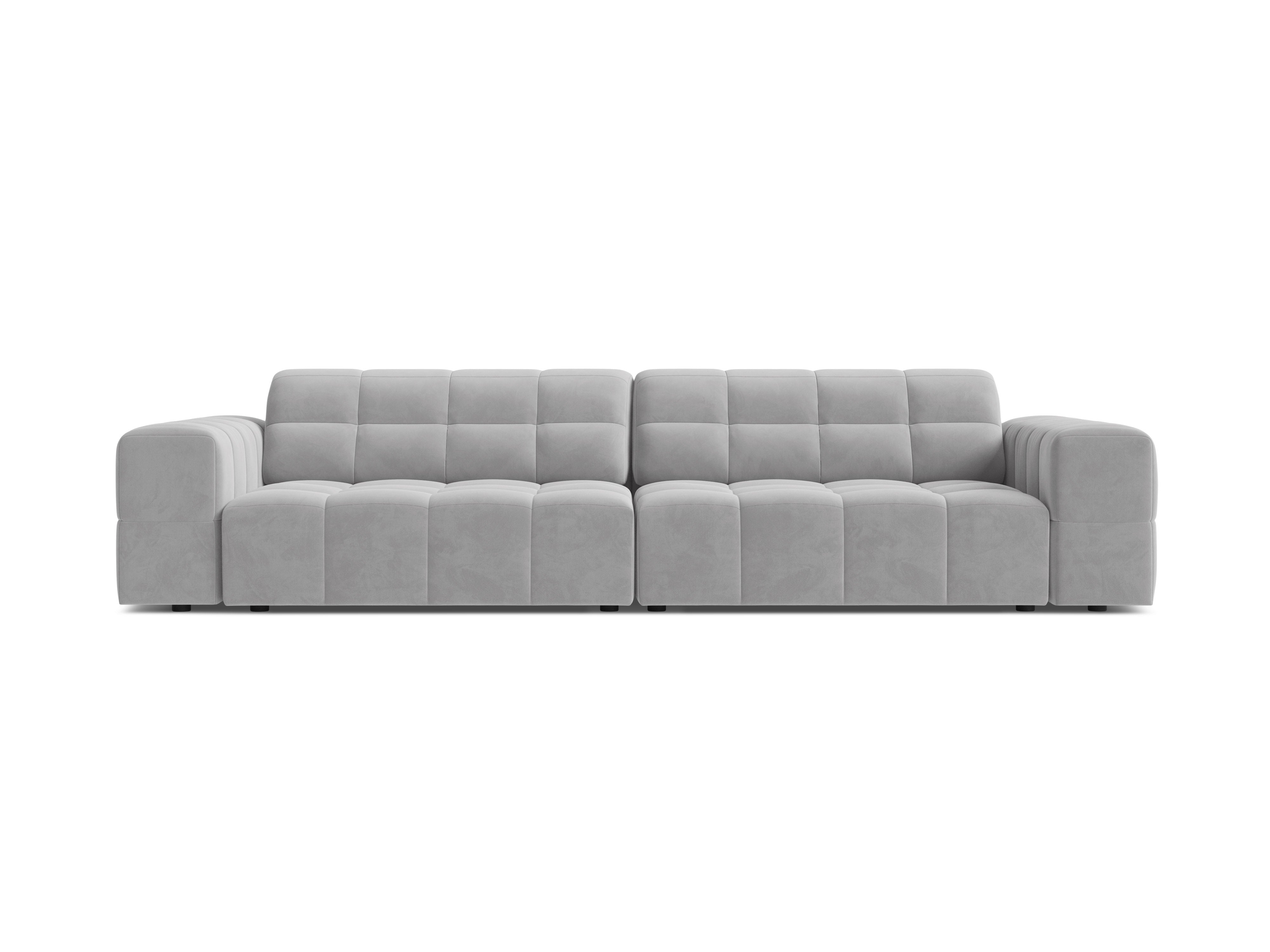 Sofa aksamitna 4-osobowa CHICAGO jasnoszary