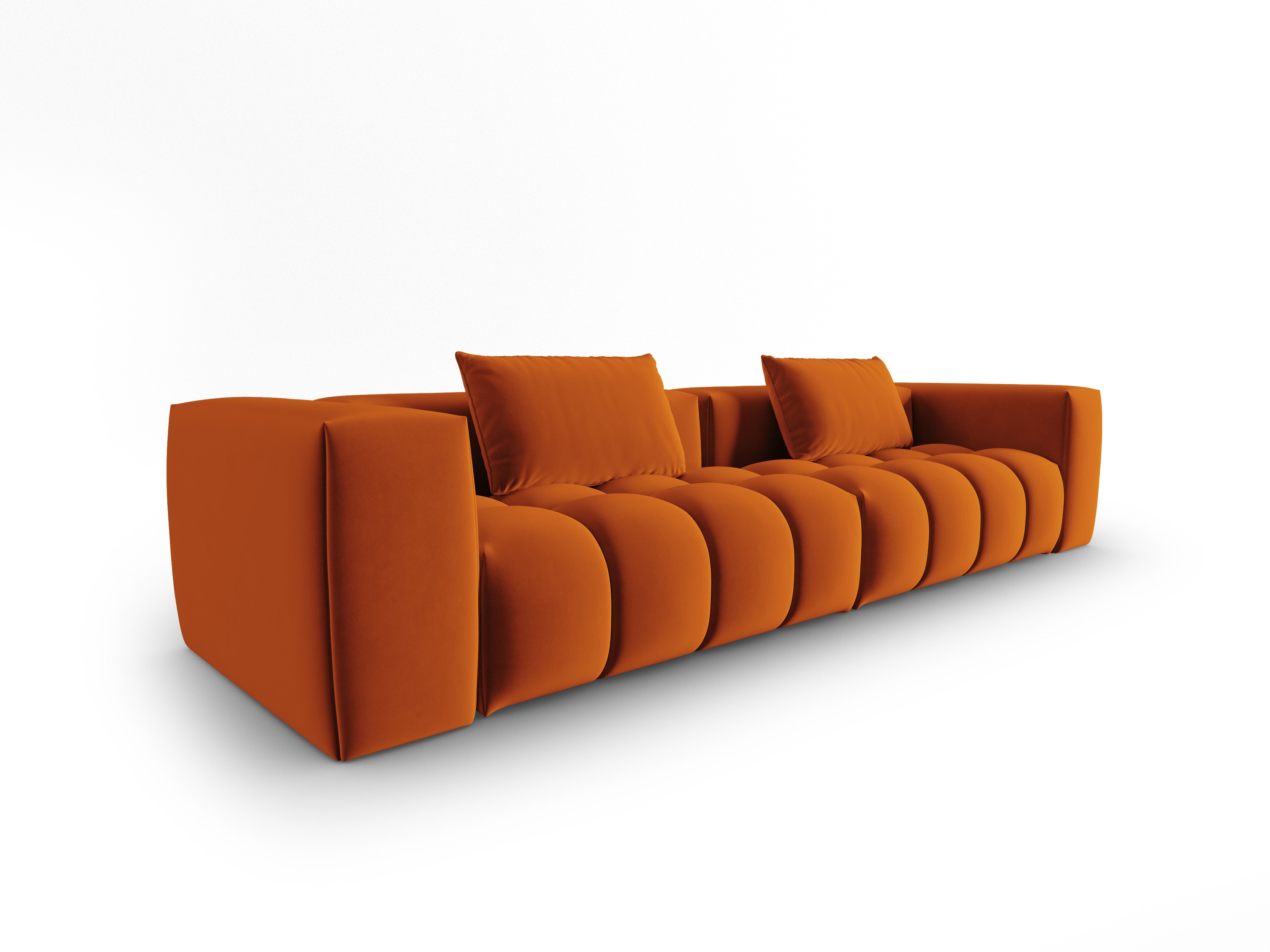 Velvet Sofa for 5 People VERONA brick