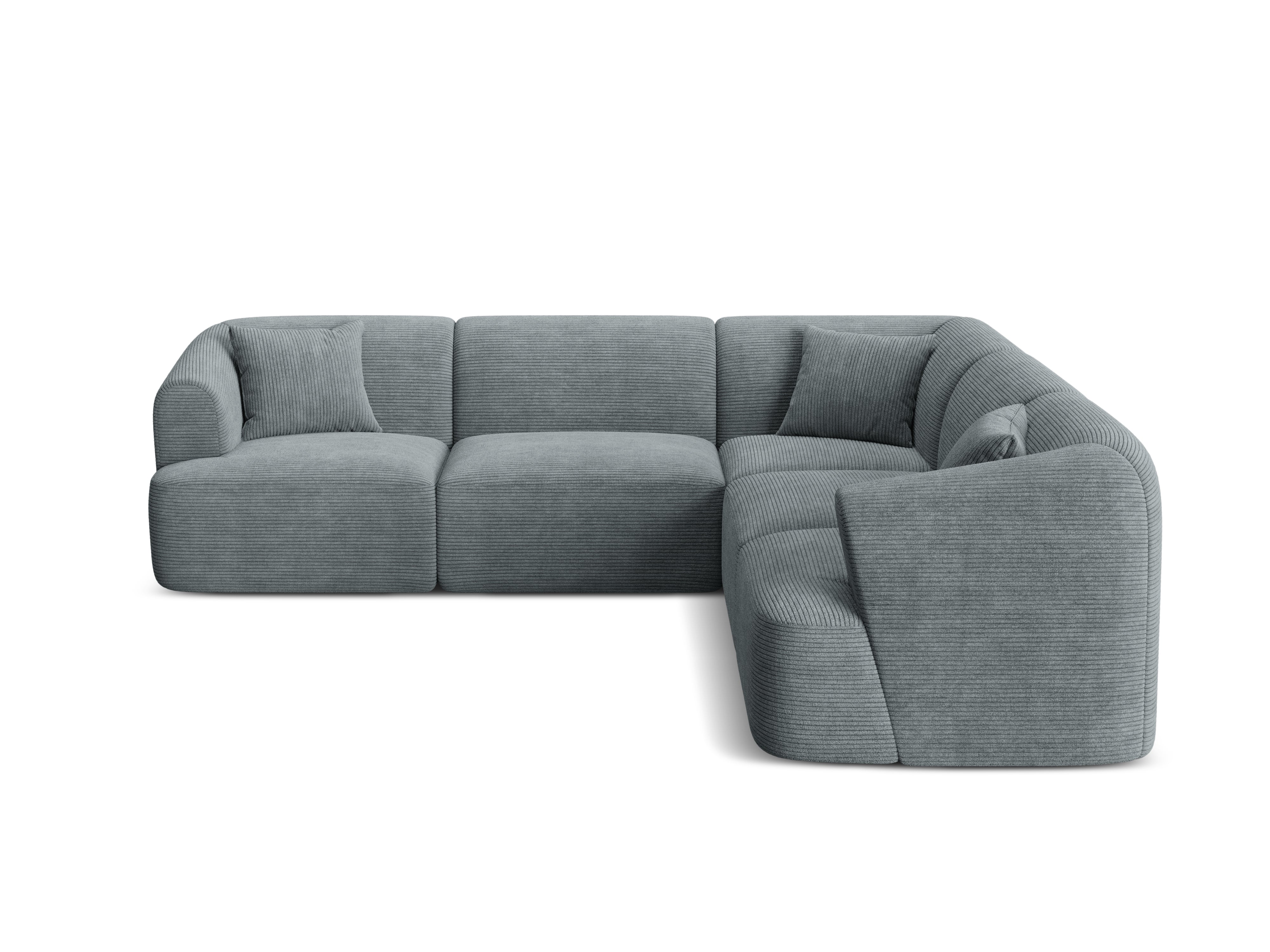 Symmetrisches 4-Sitzer-Sofa CAMPI grauer Cordstoff