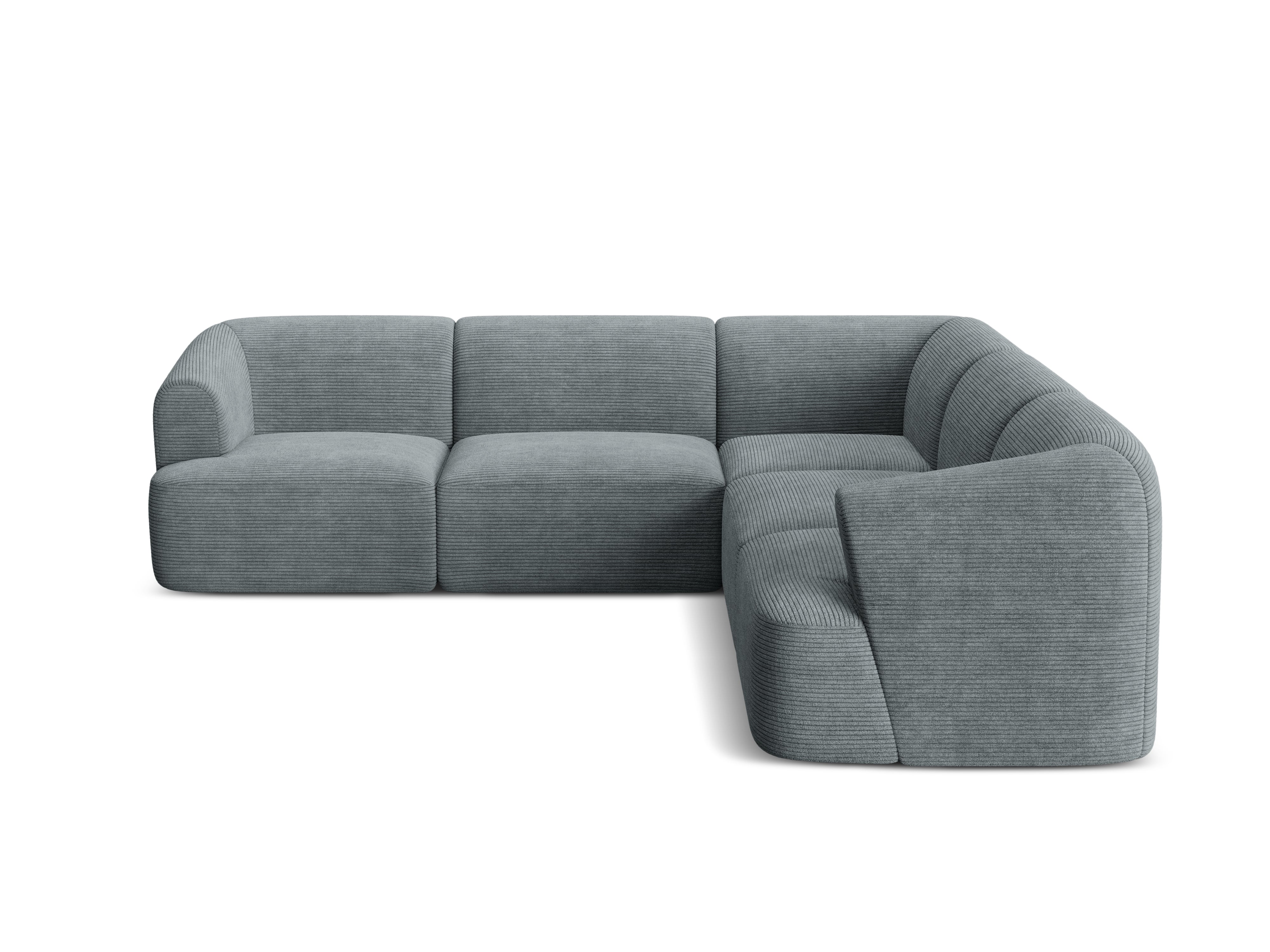 Symmetrisches 4-Sitzer-Sofa CAMPI grauer Cordstoff