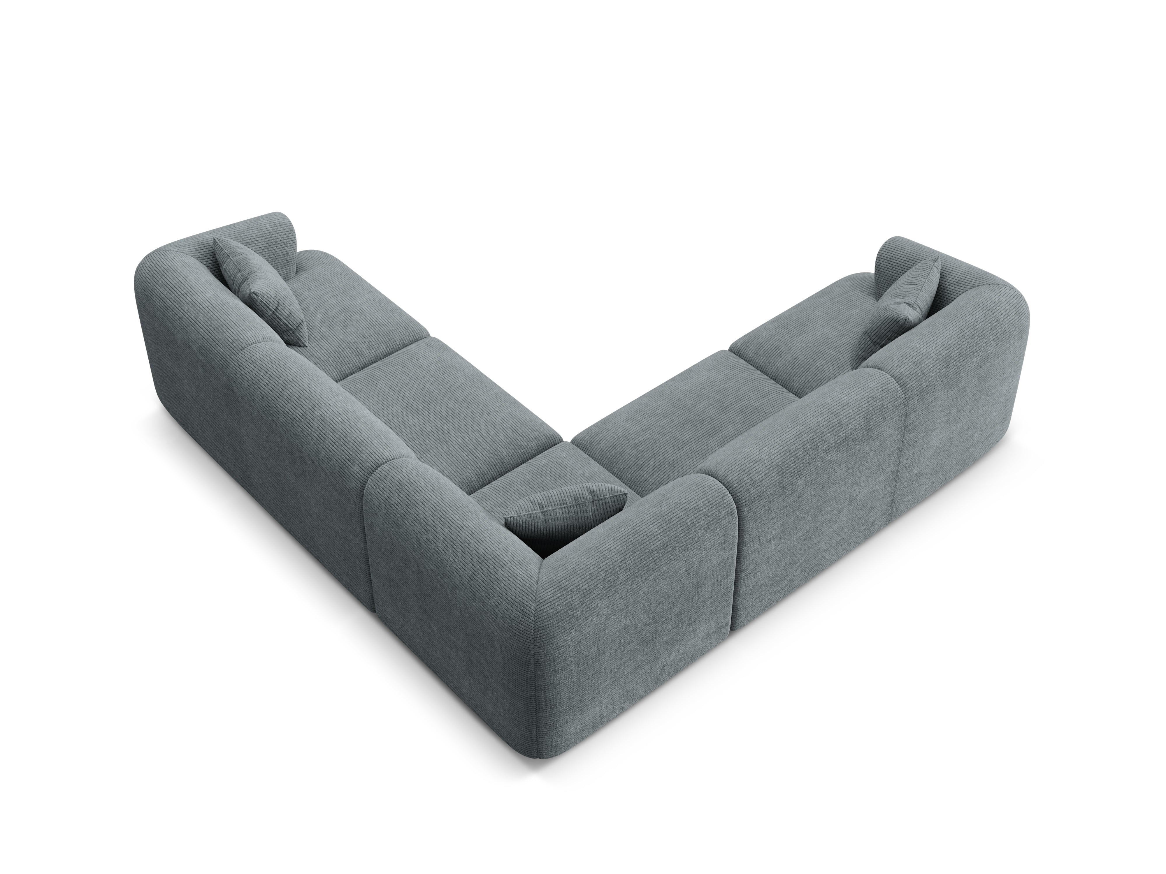 Symmetrisches 4-Sitzer-Sofa CAMPI grauer Cordstoff