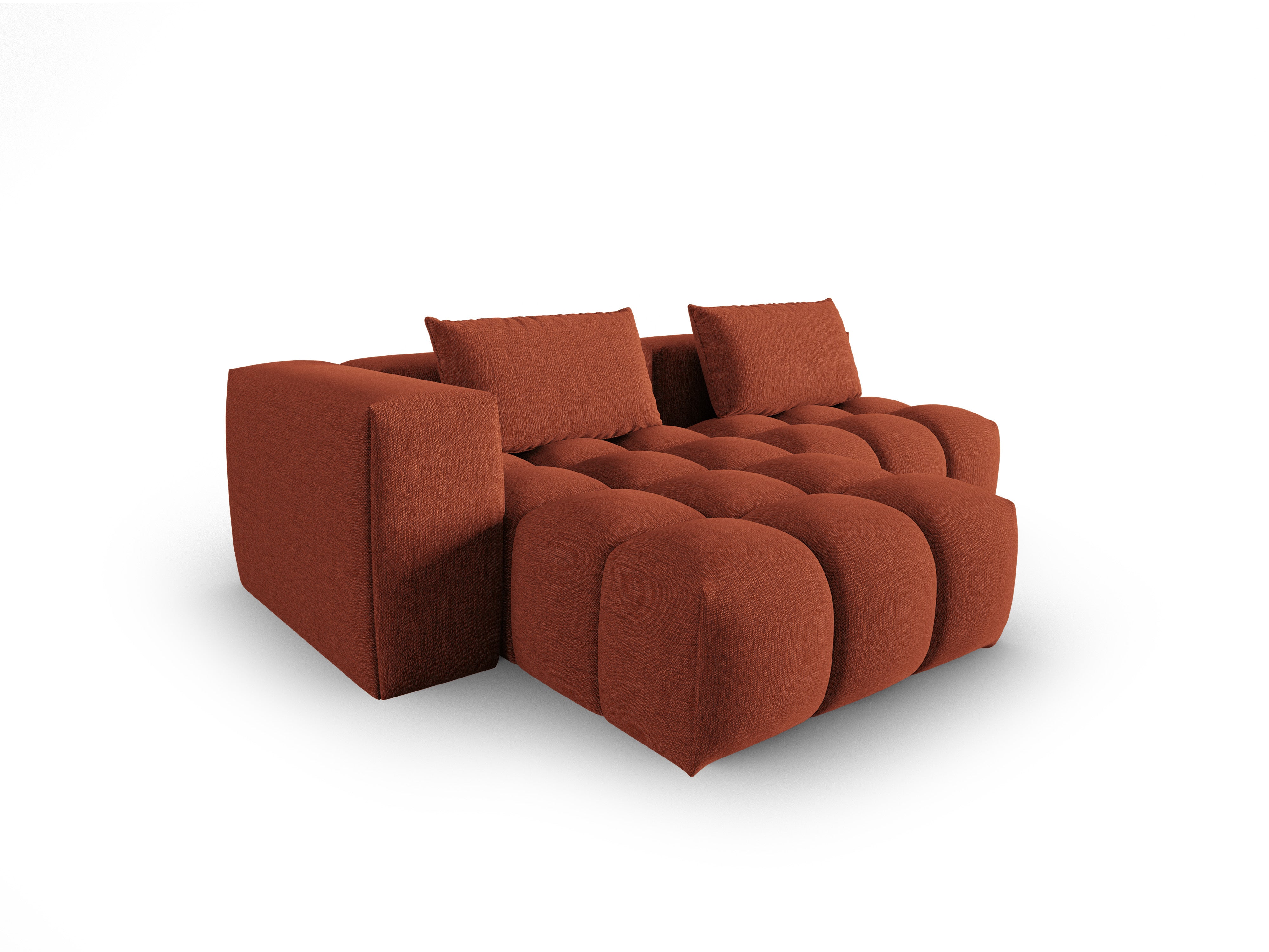Left-facing open 3-seater corner sofa VERONA coral