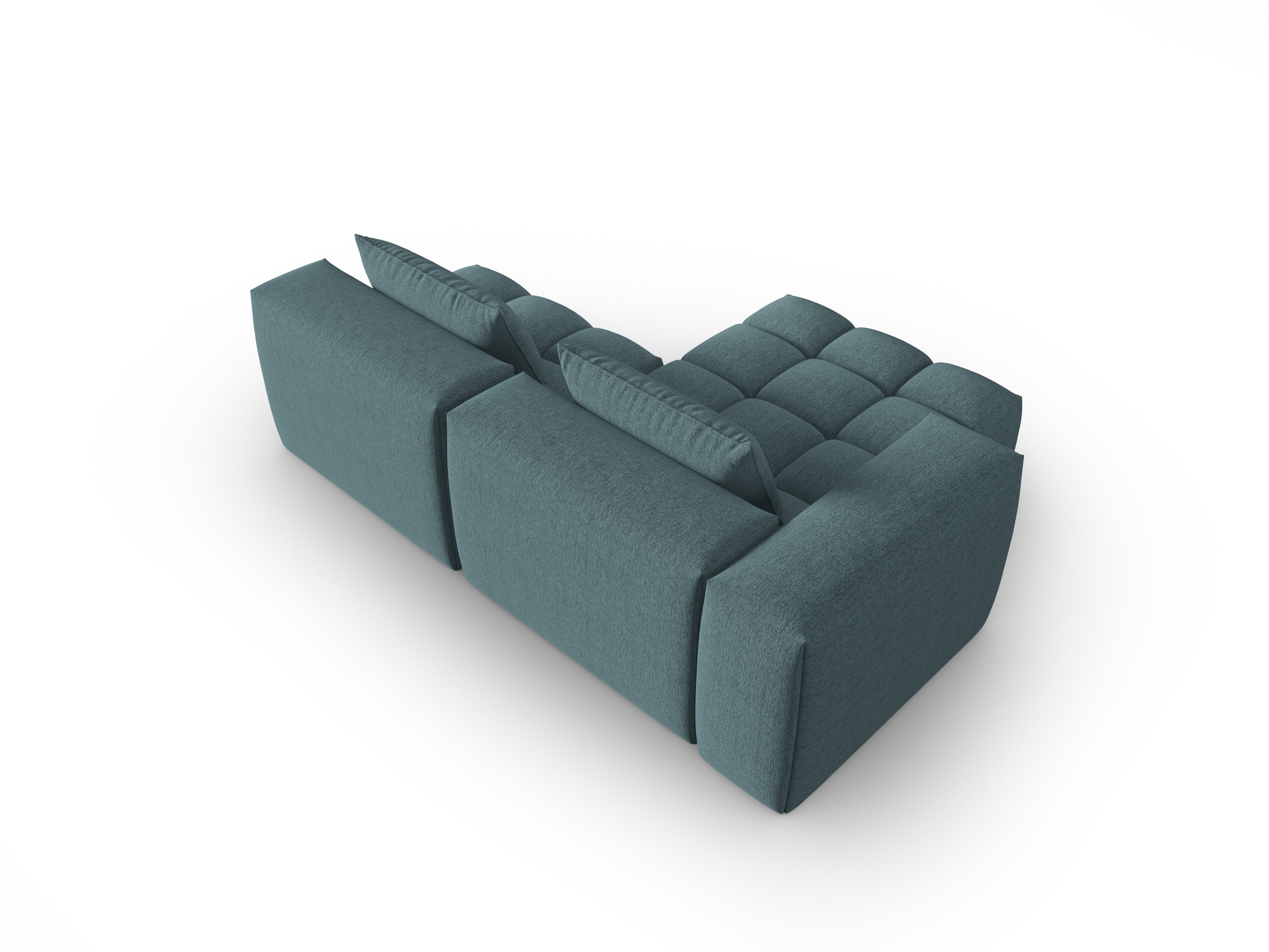 Left-facing open 3-seater corner sofa VERONA light blue