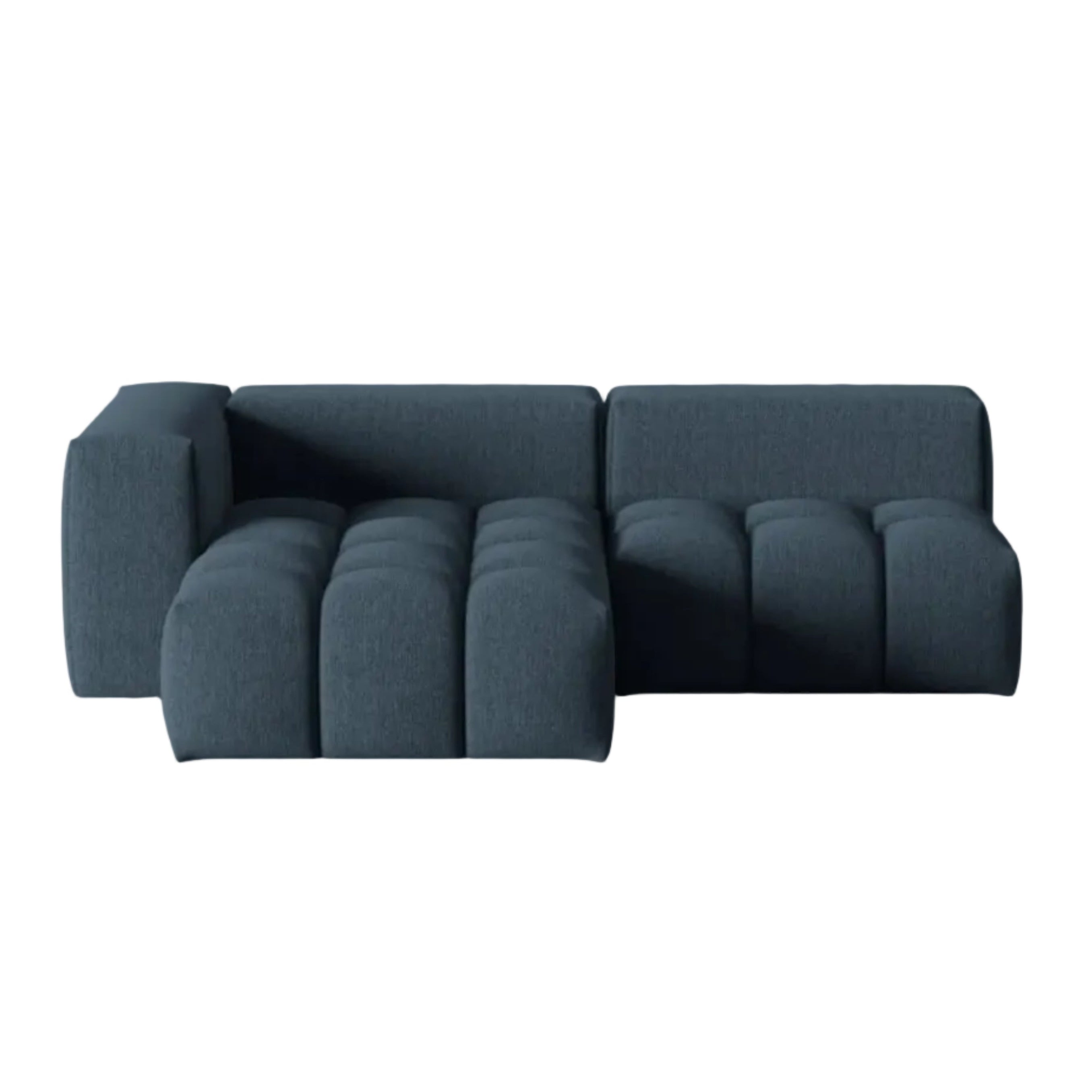Left-facing open 3-seater corner sofa VERONA dark blue