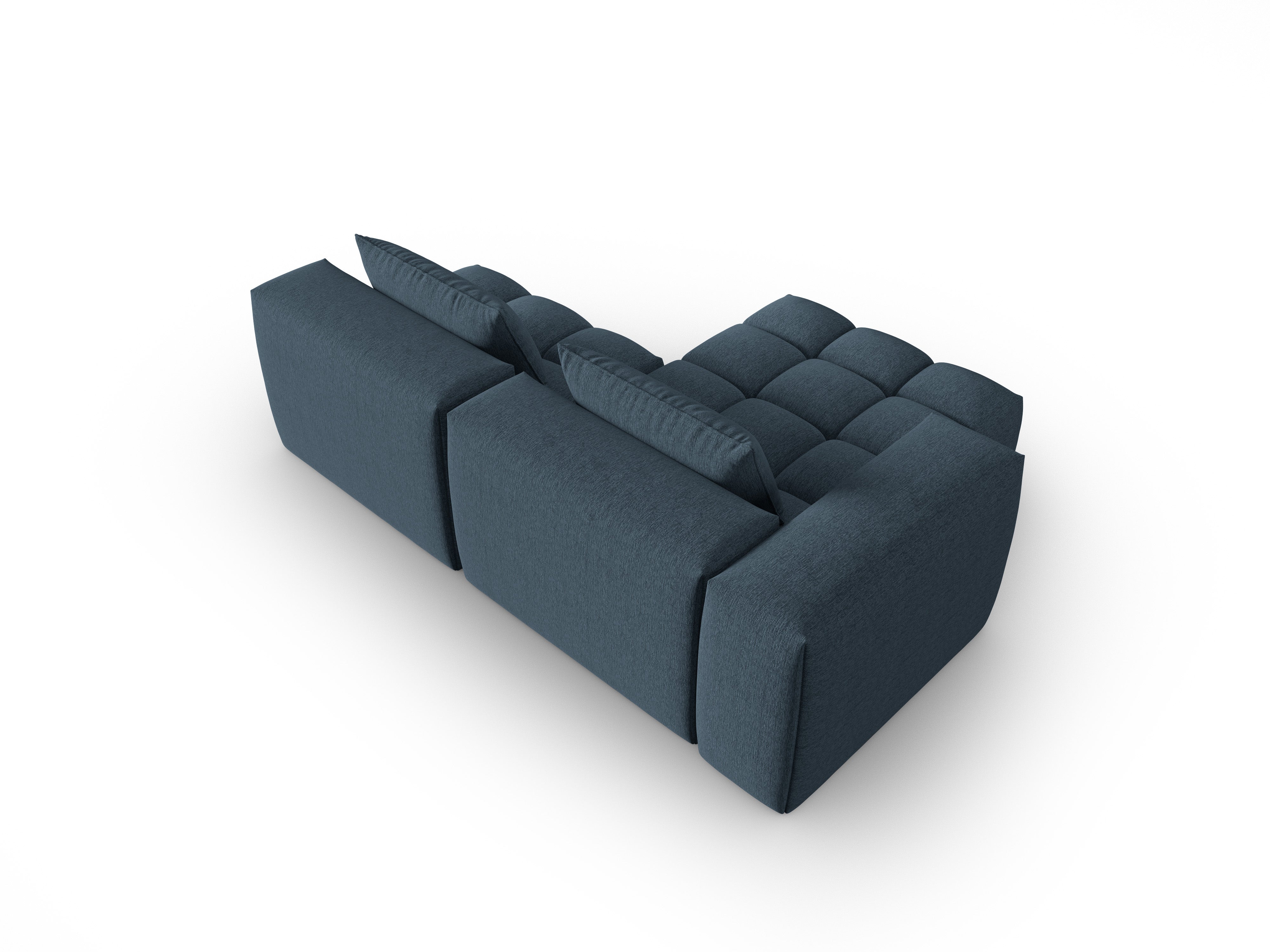 Left-facing open 3-seater corner sofa VERONA dark blue