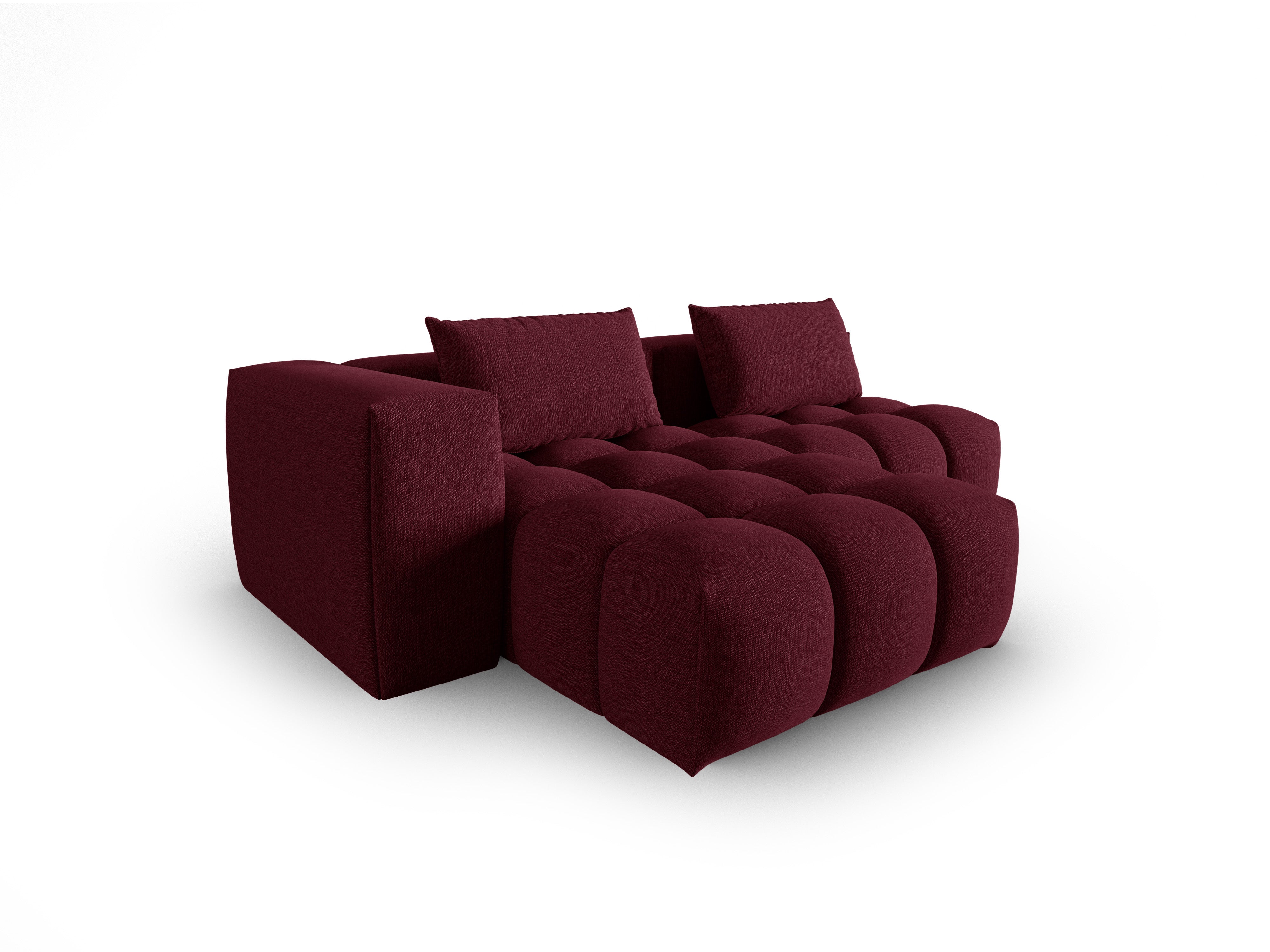 Left-facing open 3-seater corner sofa VERONA burgundy