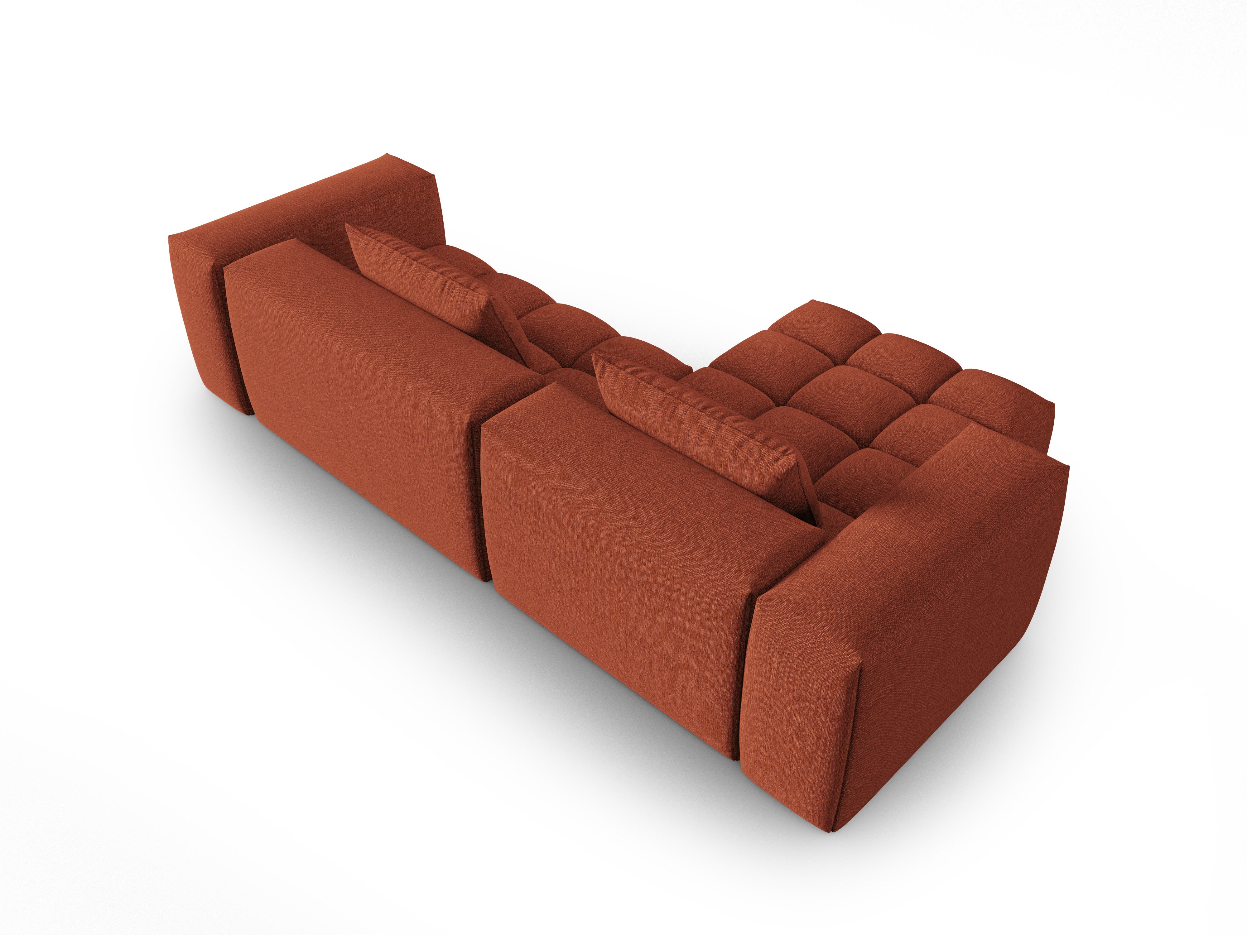 Narożnik 3-osobowy lewostronny VERONA koralowy – Cosmopolitan Design