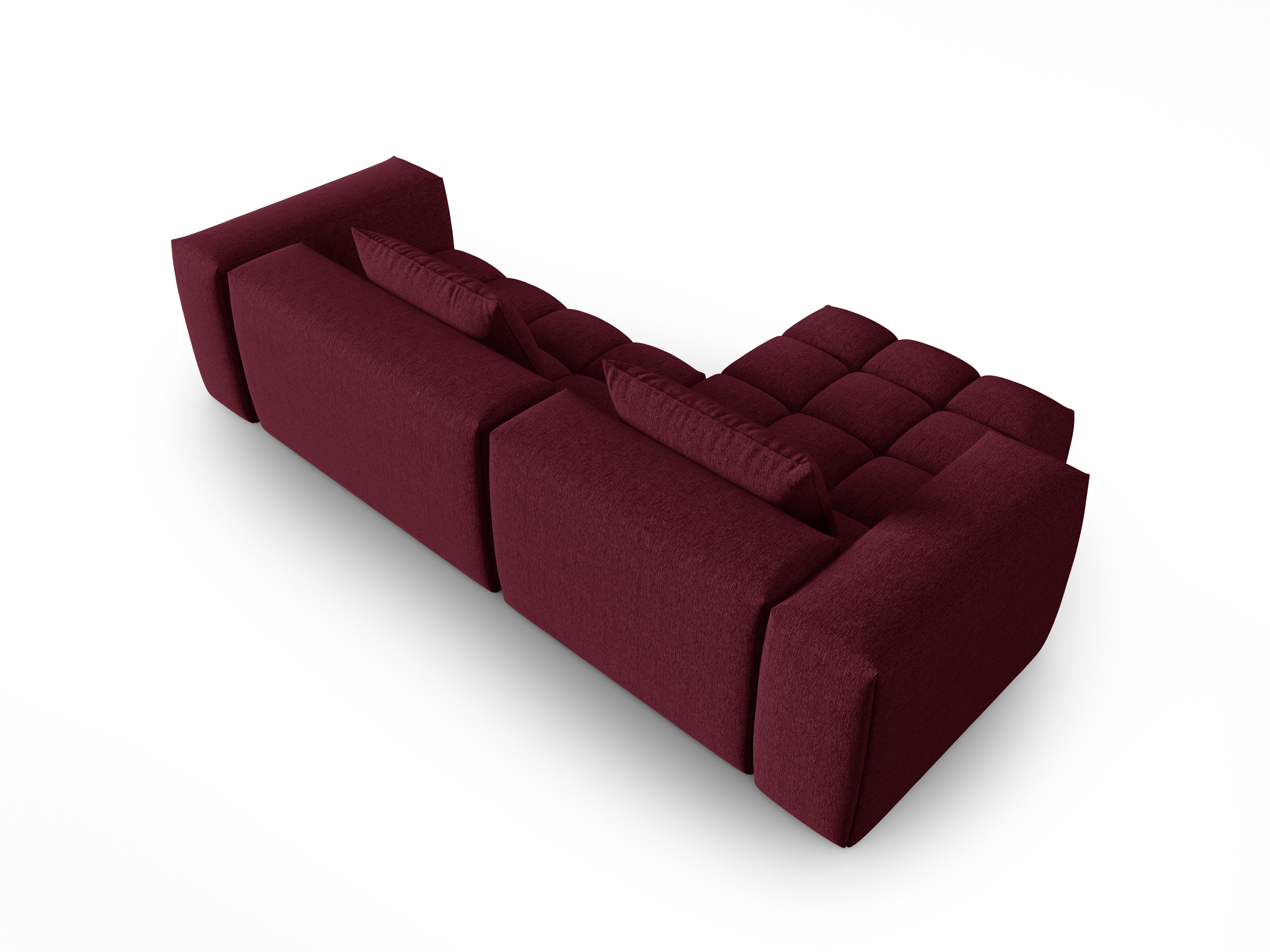 Narożnik 3-osobowy lewostronny VERONA burgundowy – Cosmopolitan Design