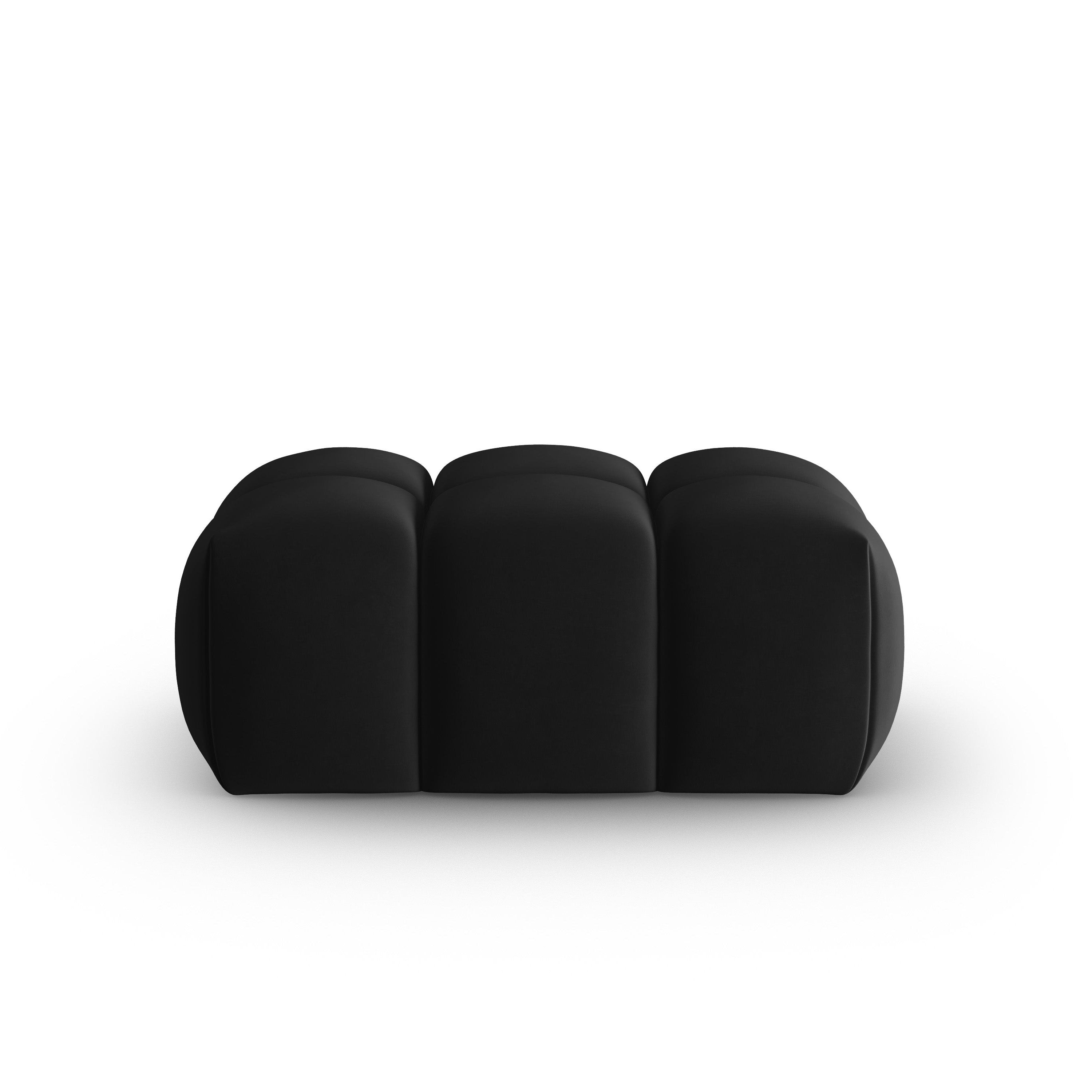 Black Velvet Pouf VERONA
