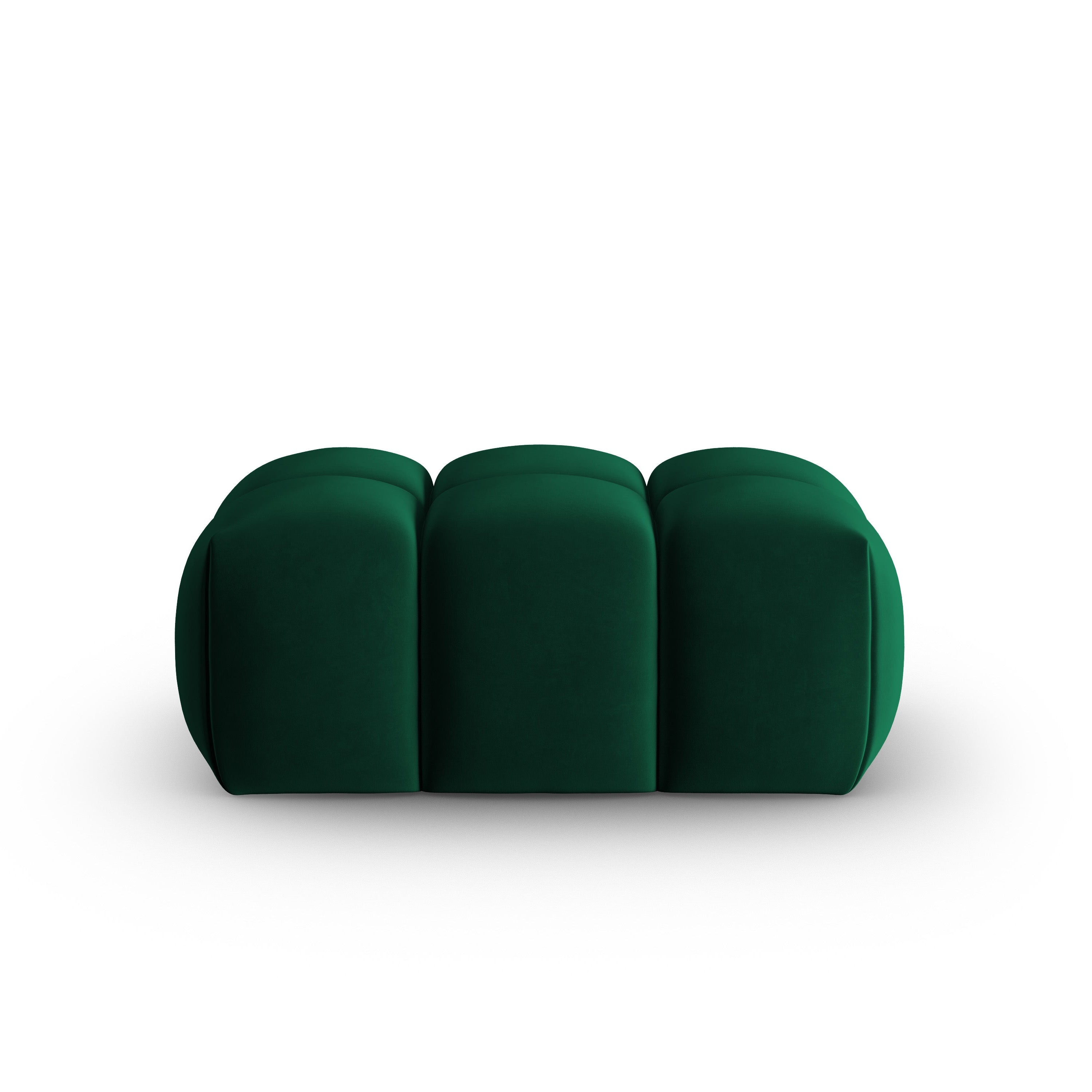 Velvet Pouf VERONA Bottle Green