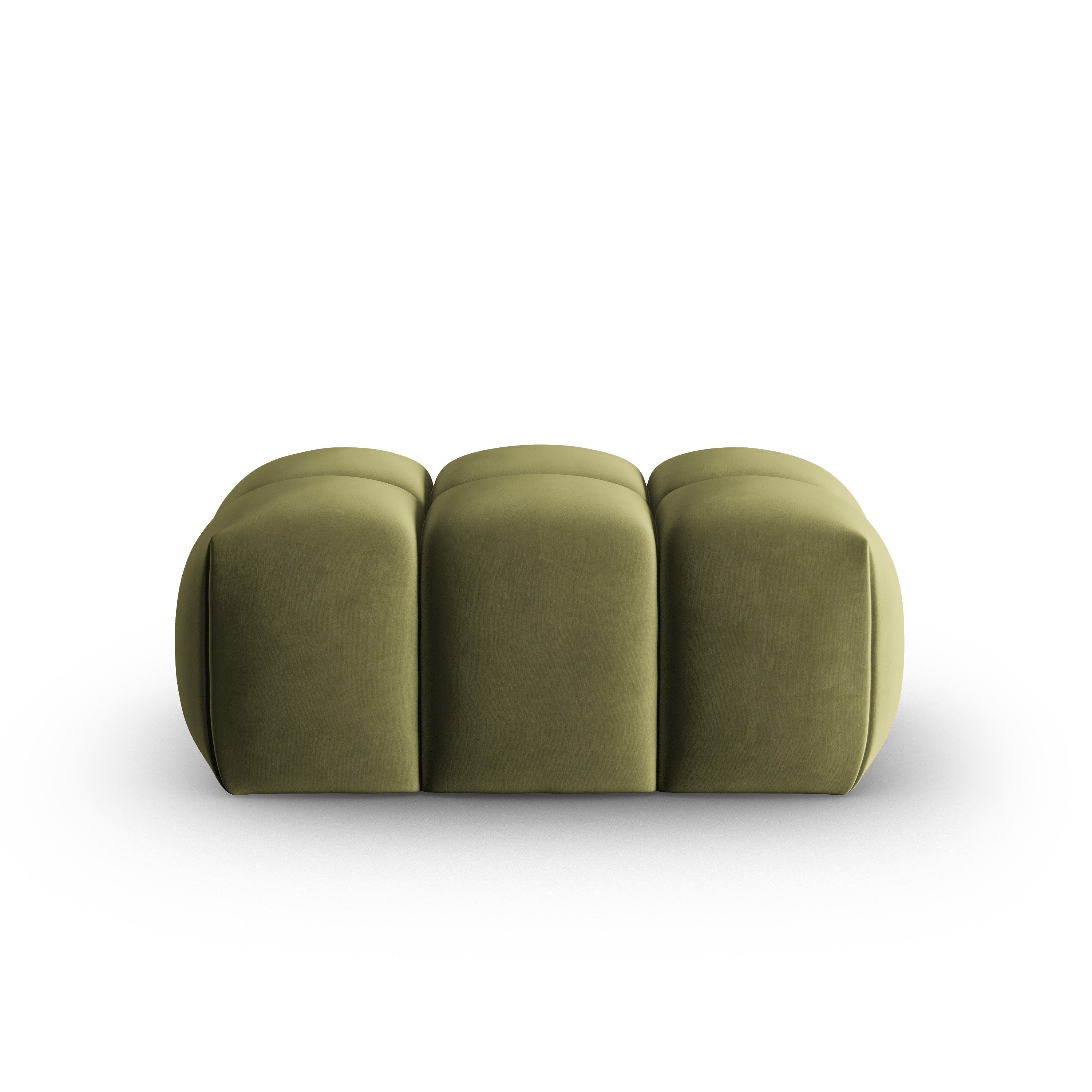 Velvet Pouf VERONA Light Green