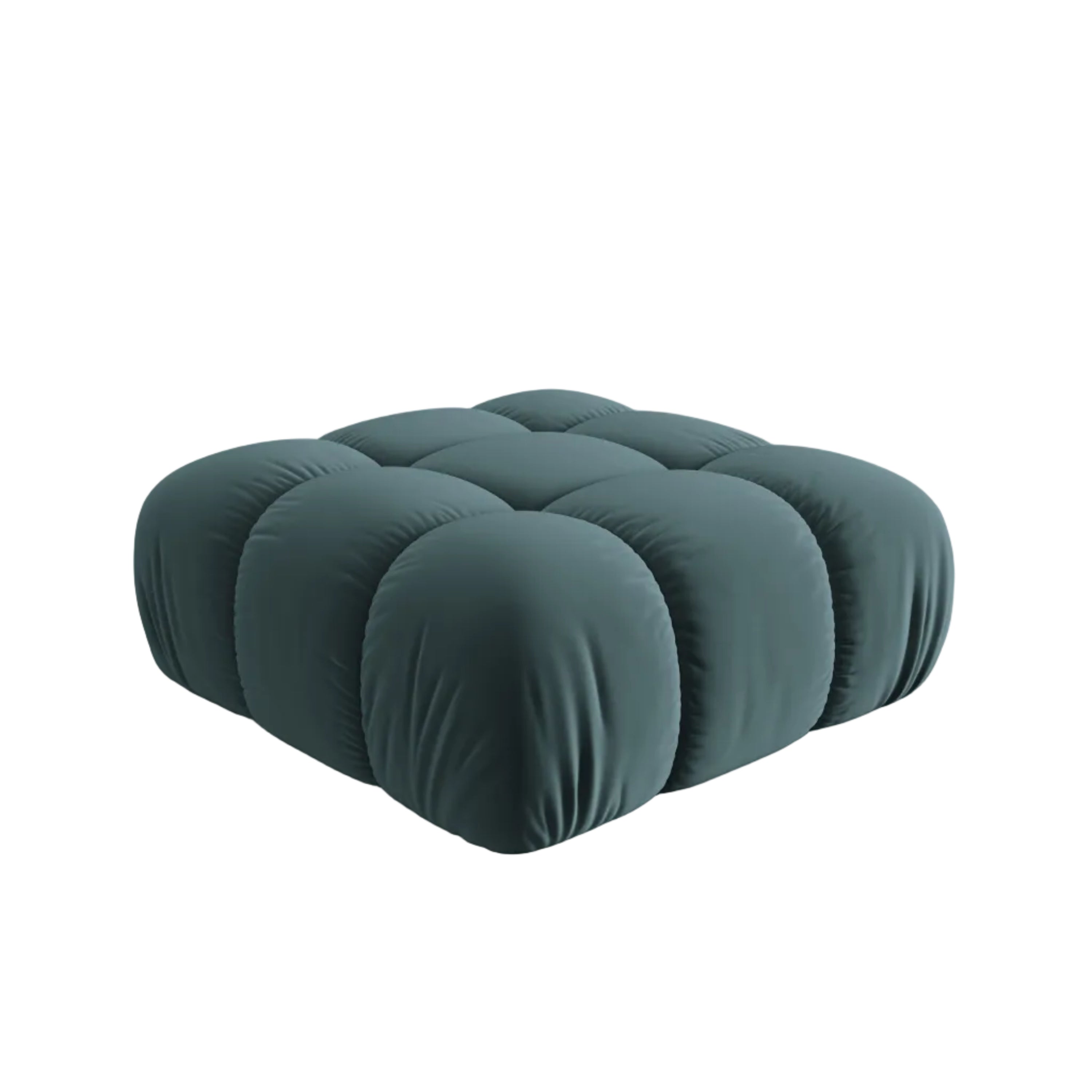 CORTINA Turquoise Velvet Pouf