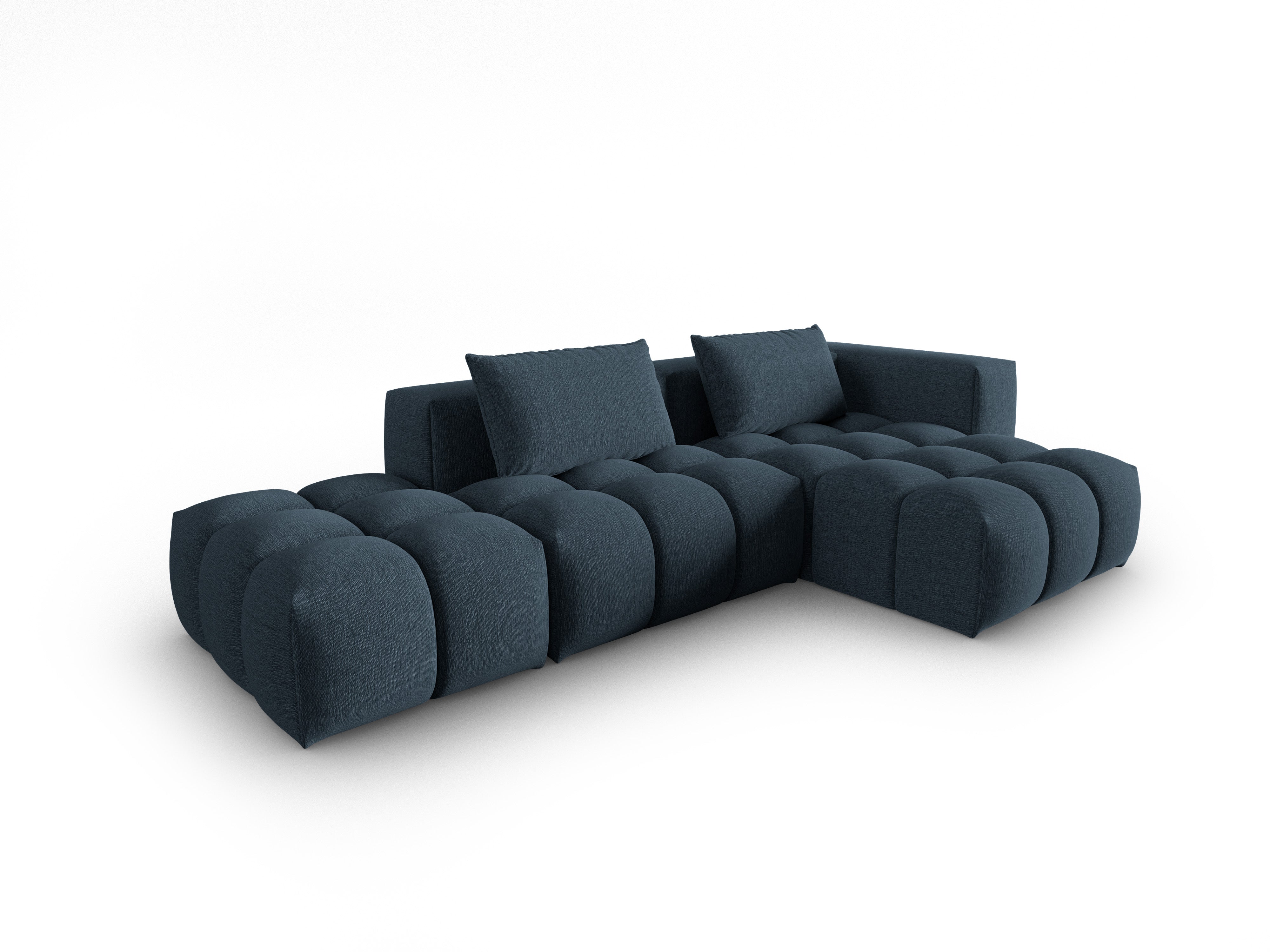 Right-facing open 4-seater corner sofa VERONA dark blue