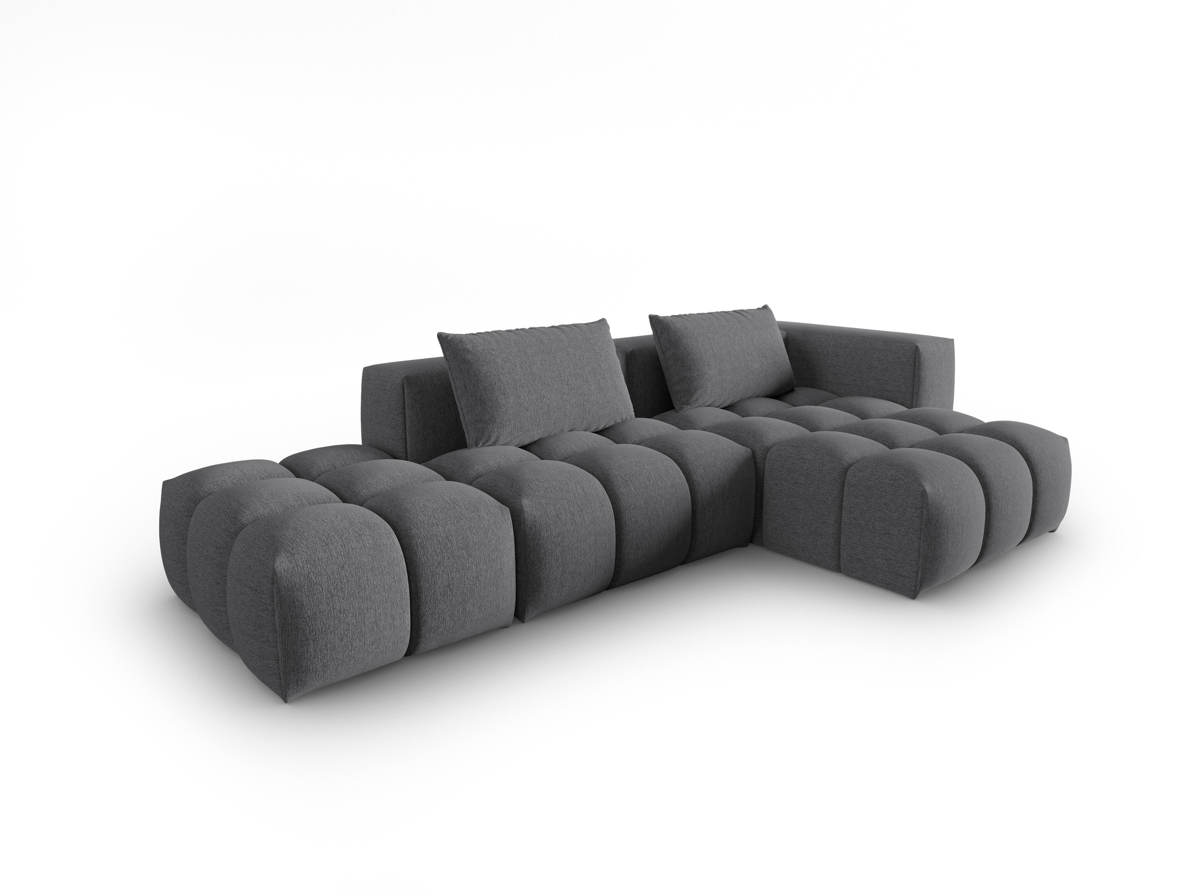 Right-facing open 4-seater corner sofa VERONA gray