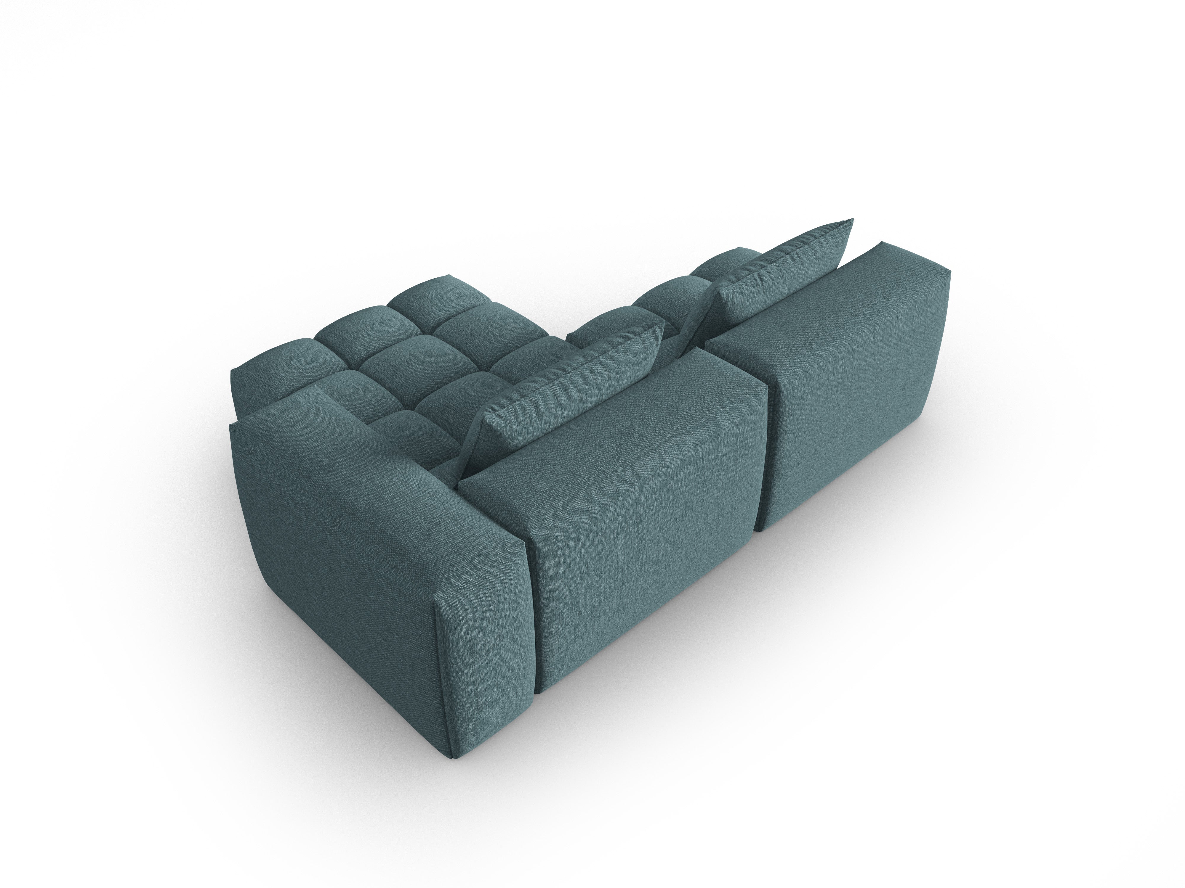 Right-facing open 3-seater corner sofa VERONA light blue