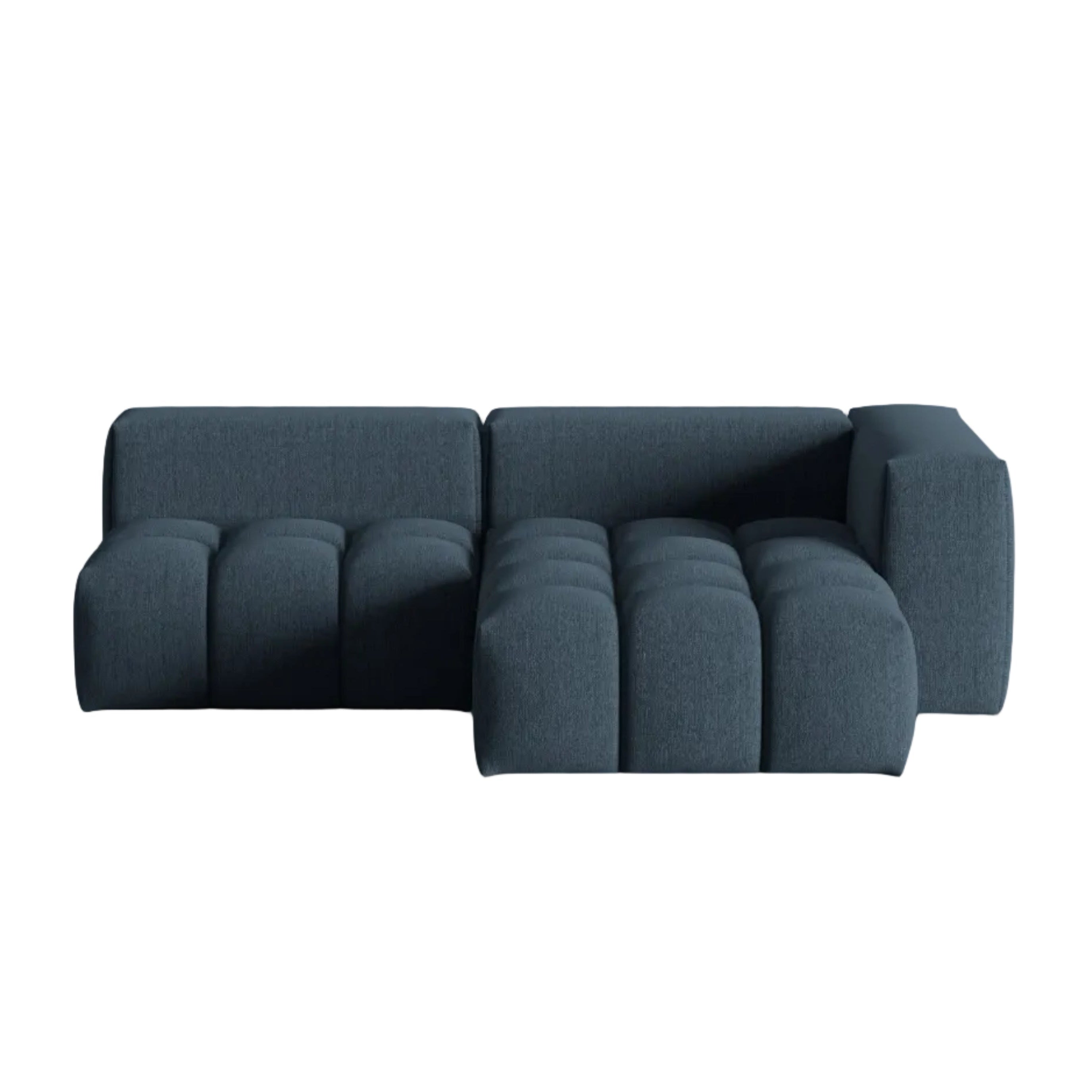 Right-facing open 3-seater corner sofa VERONA dark blue
