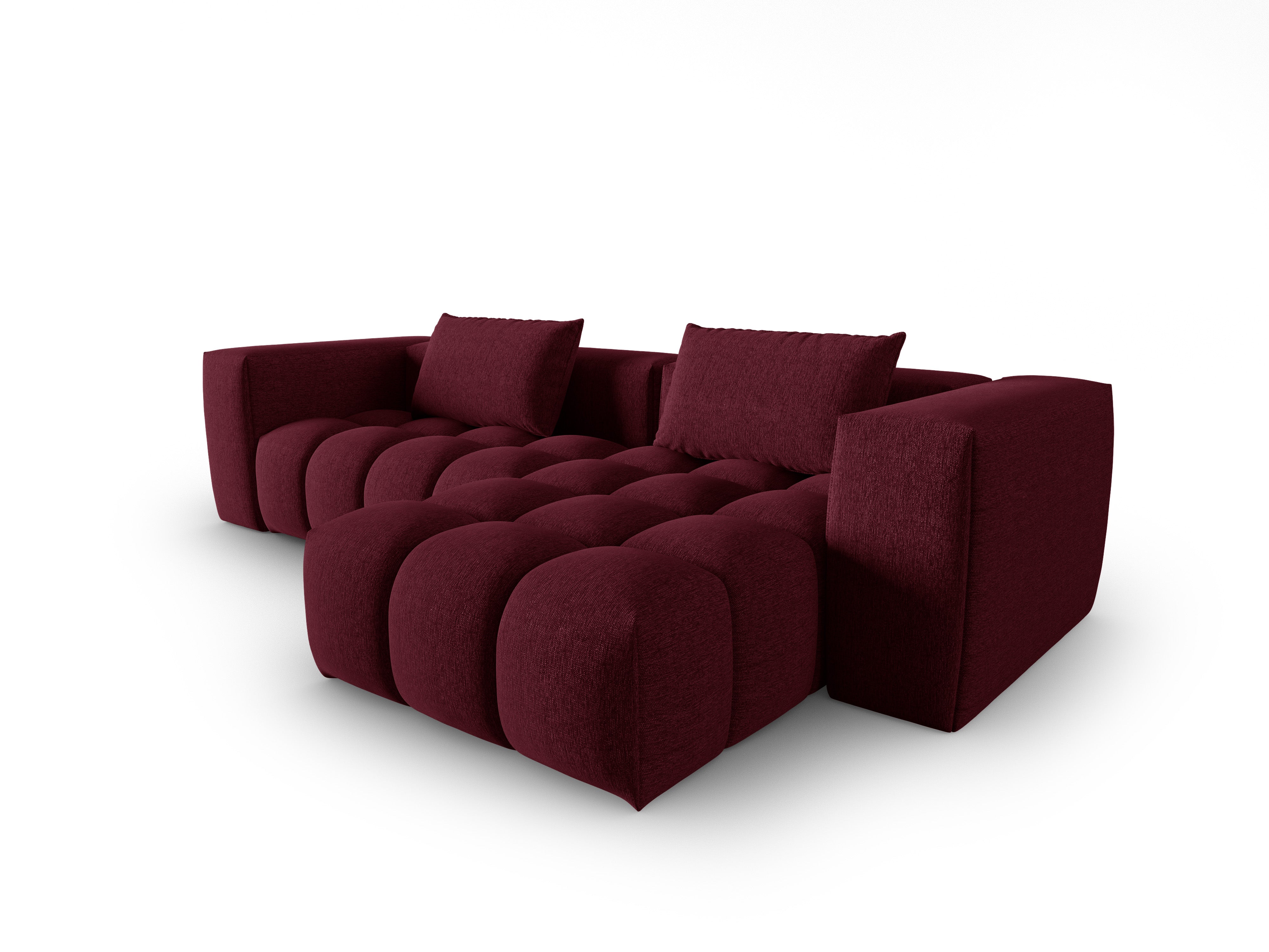 Narożnik 3-osobowy prawostronny VERONA burgundowy – Cosmopolitan Design