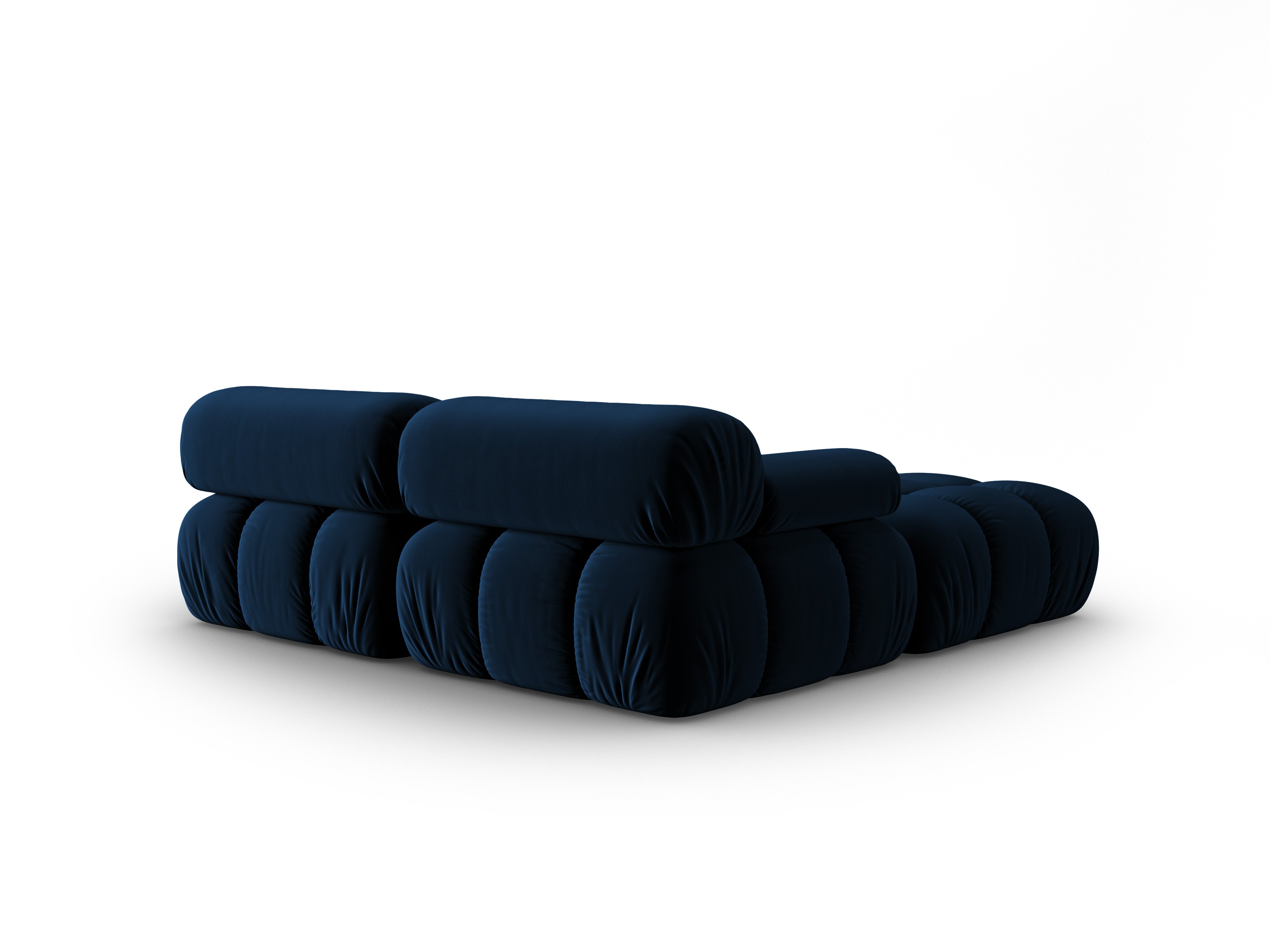 Samt-Ecksofa 3-Sitzer CORTINA königsblau
