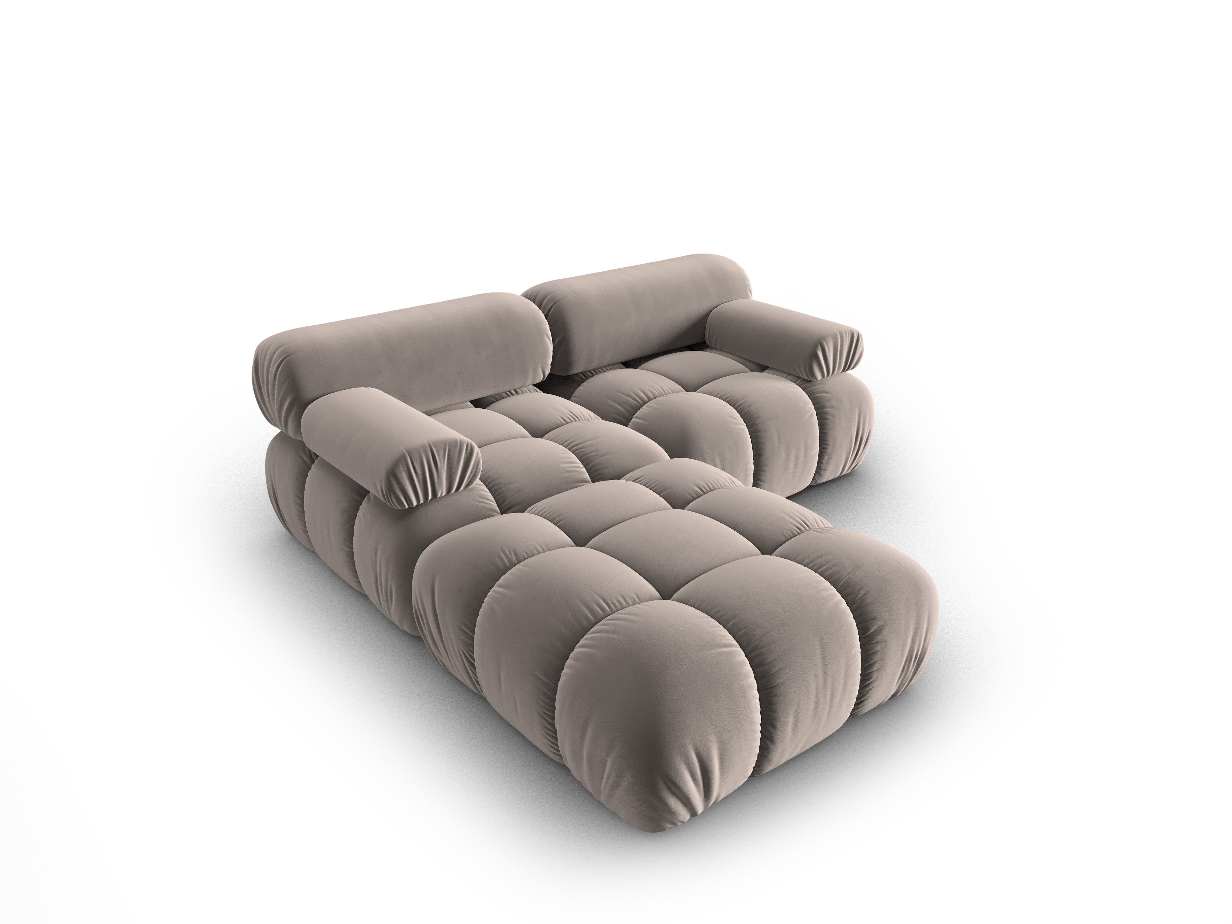 CORTINA Cappuccino Velvet 3-Seater Sofa