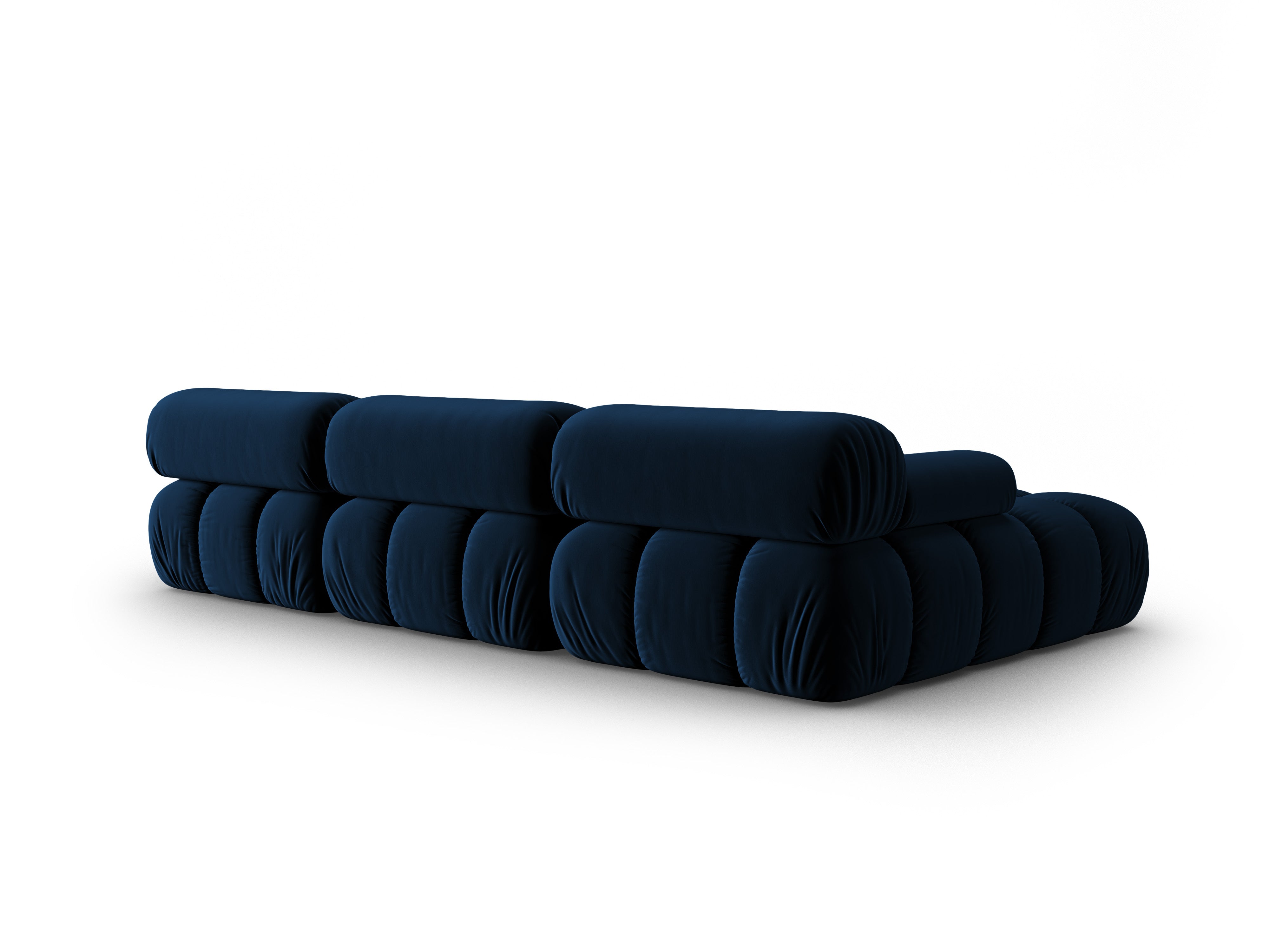 Velvet corner sofa for 4 people, left-facing CORTINA in royal blue [Ewelina]