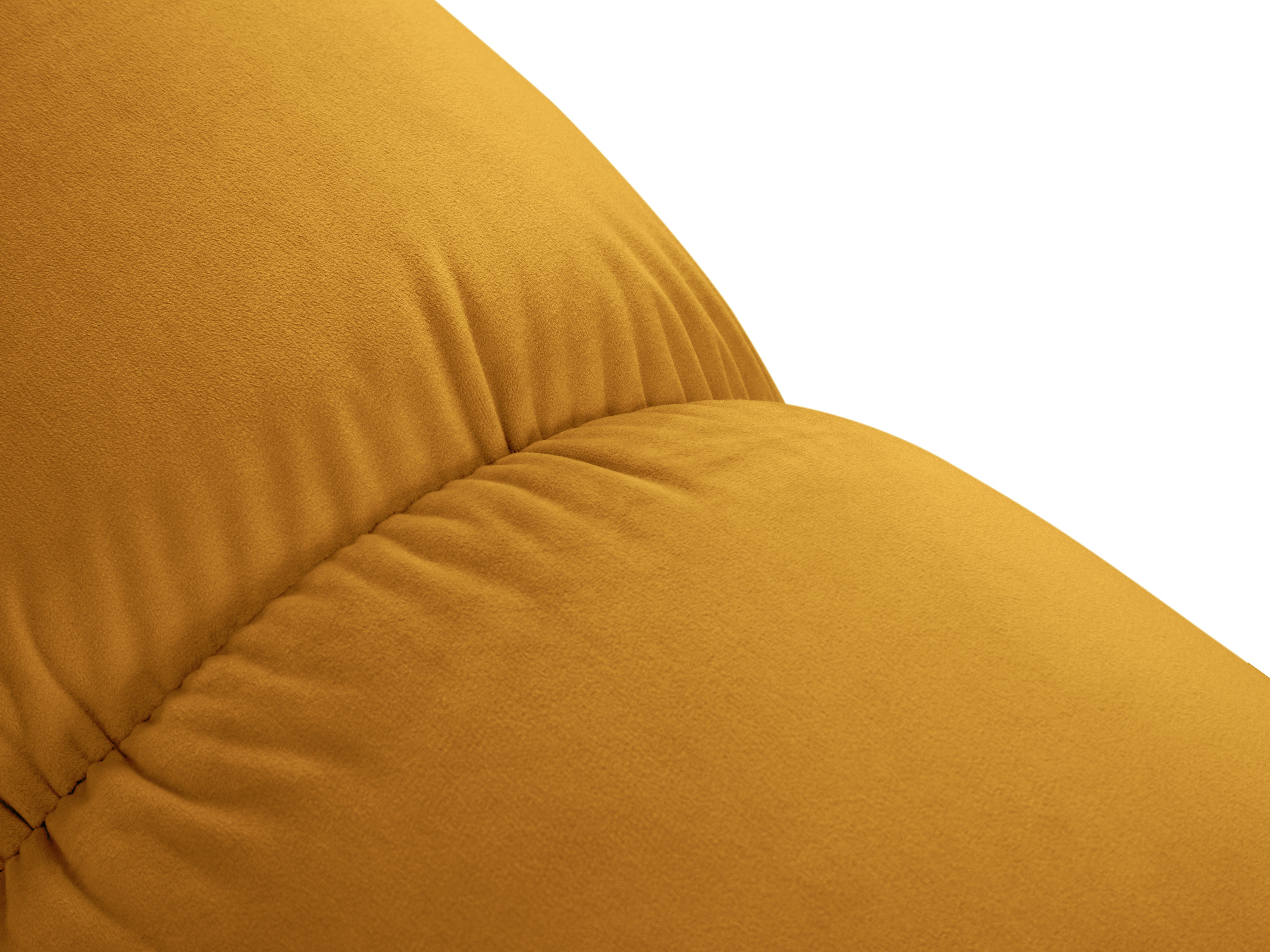 Yellow left-facing velvet corner sofa for 4 people CORTINA [Ewelina] [Amelia spr]