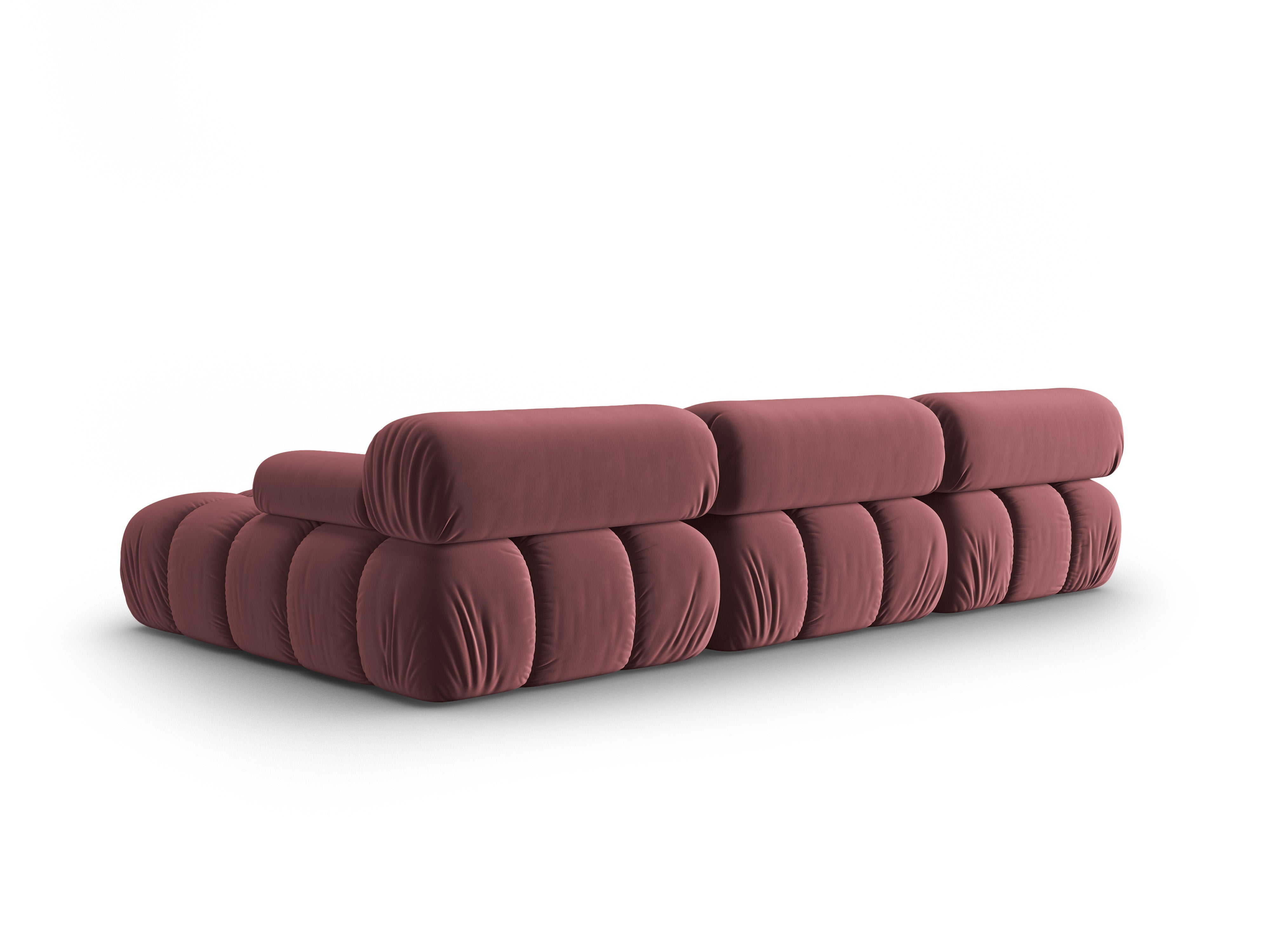 CORTINA pink velvet corner sofa for 4 people right-facing [Ewelina]