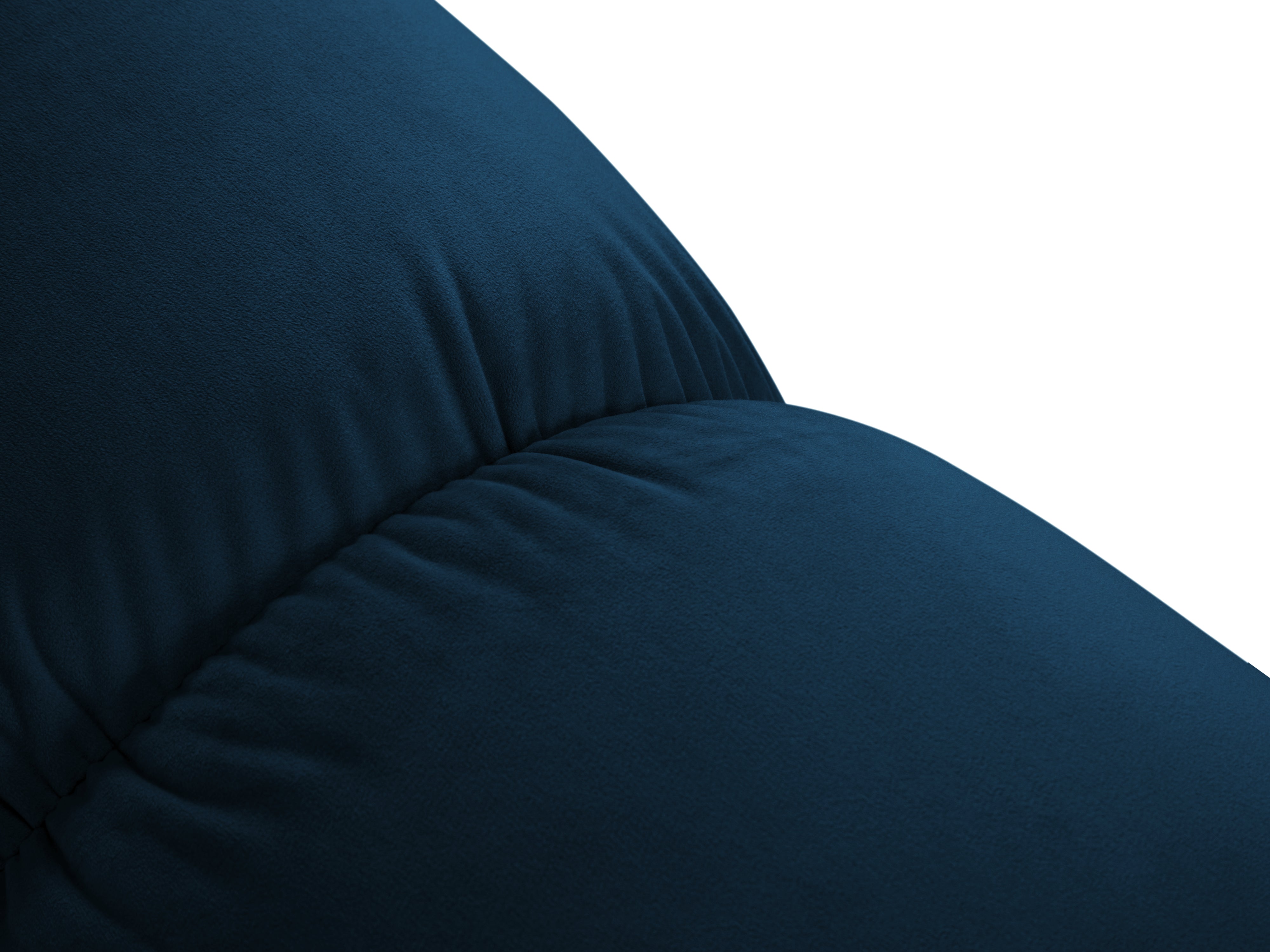 Velvet corner sofa for 4 people, right-facing CORTINA in royal blue [Ewelina]