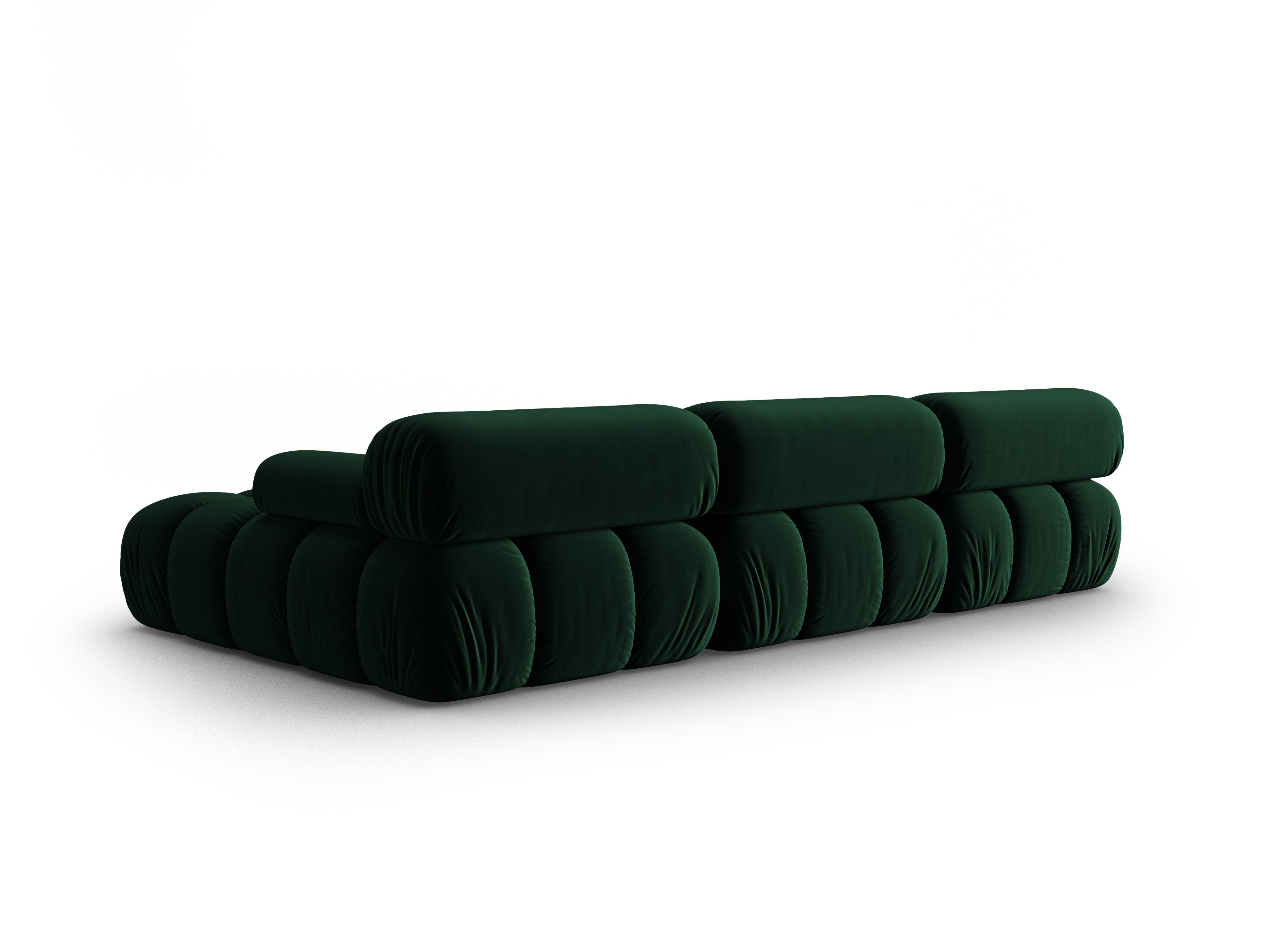 CORTINA velvet corner sofa for 4 people right-facing in bottle green [Ewelina] [Amelia spr]