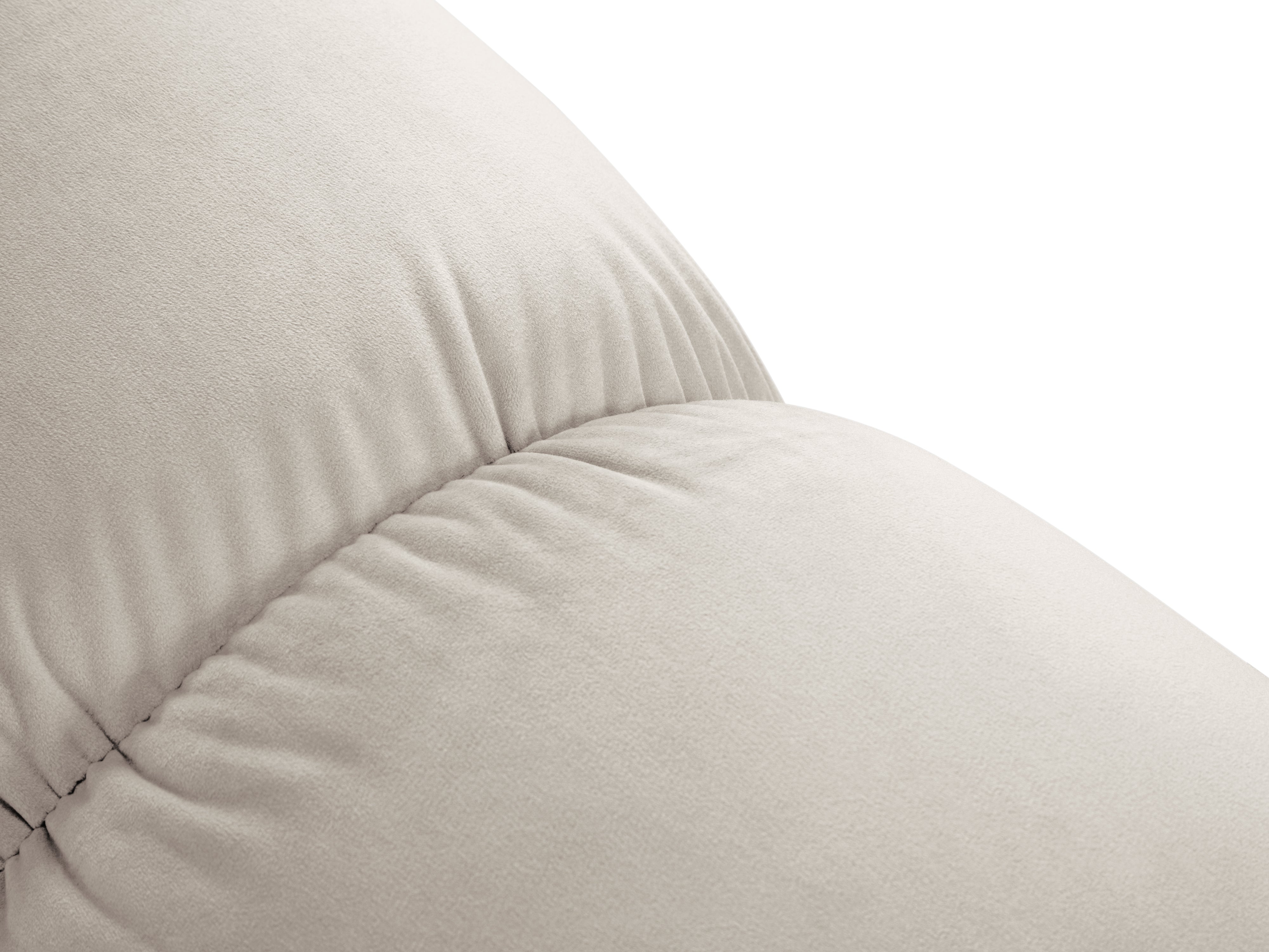 Beige Velvet Corner Sofa for 4 People Right Side CORTINA [Ewelina] [Amelia spr]