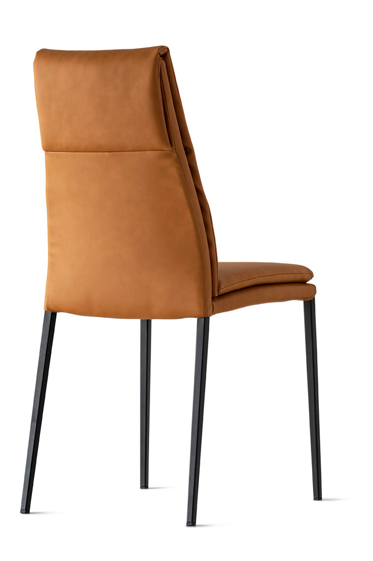 CARMEN upholstered chair with a black base