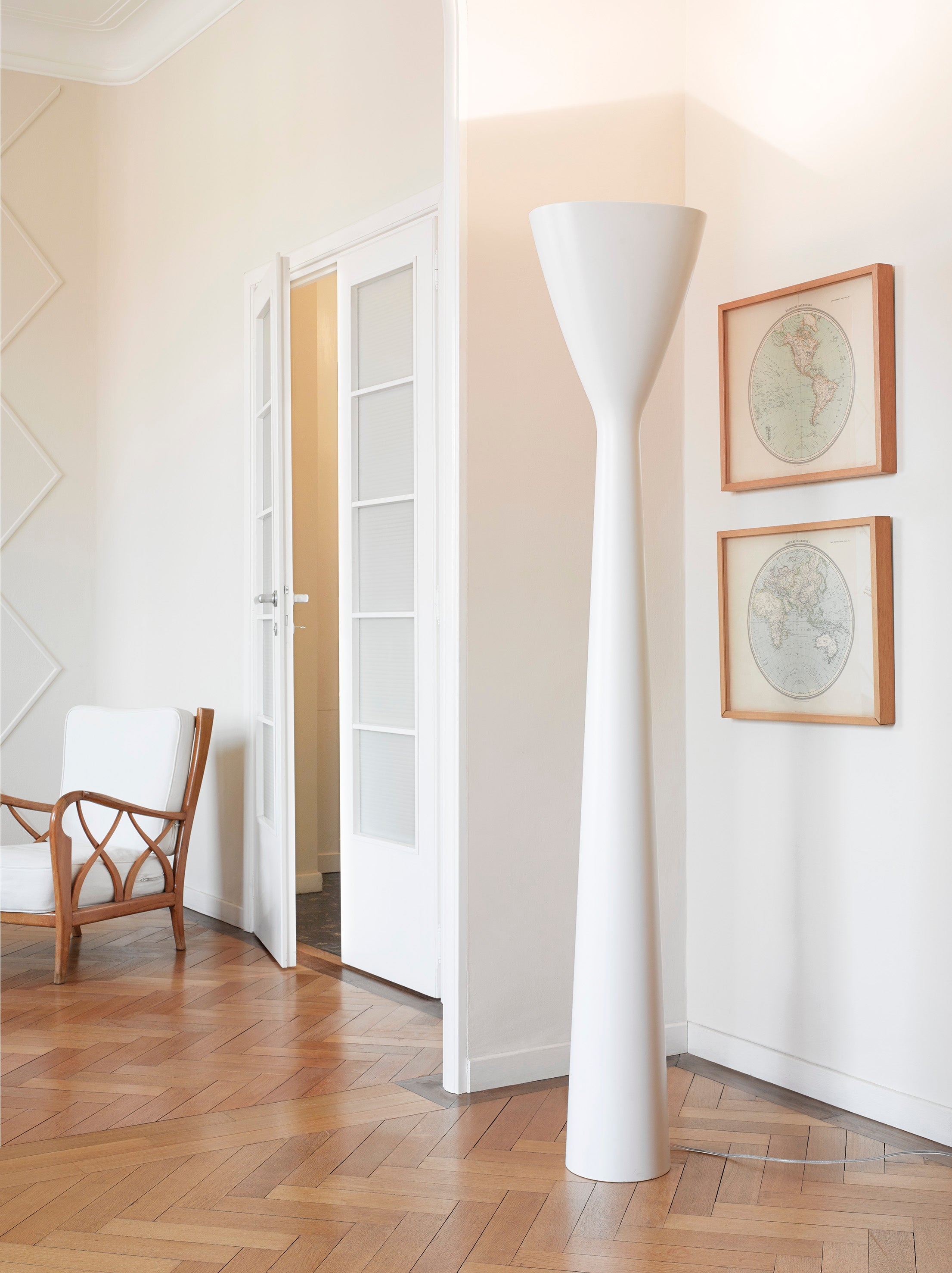 Lampa podłogowa CARRARA biały