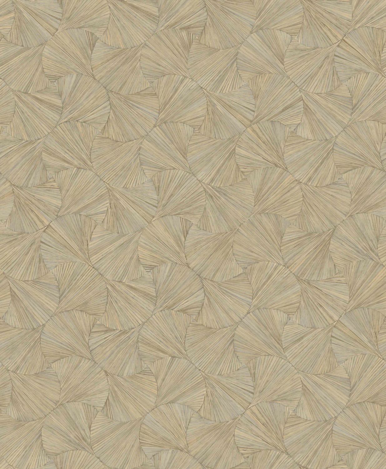 Geometric Textured Wallpaper with Leaf Plant Motif LOMBOK - TRAVERTINE Beige