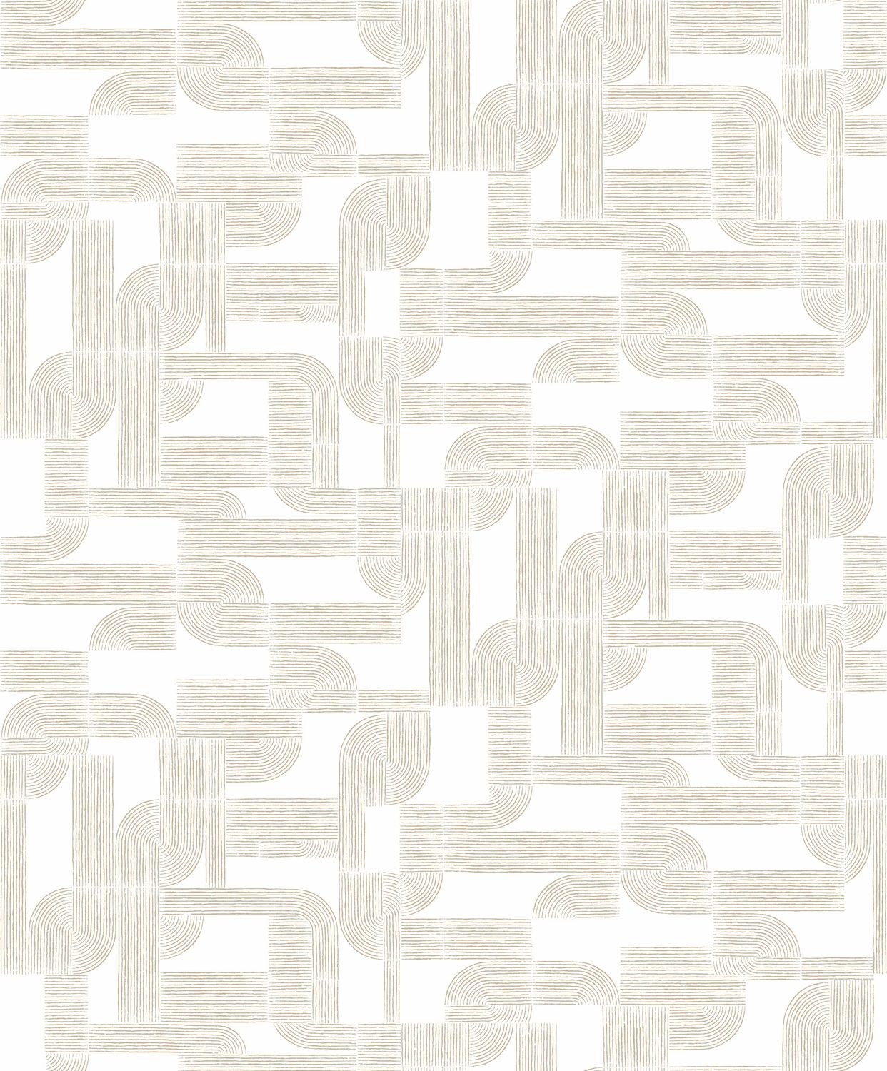 Tapete mit geometrischem Muster HECTOR - WEISS/GOLD