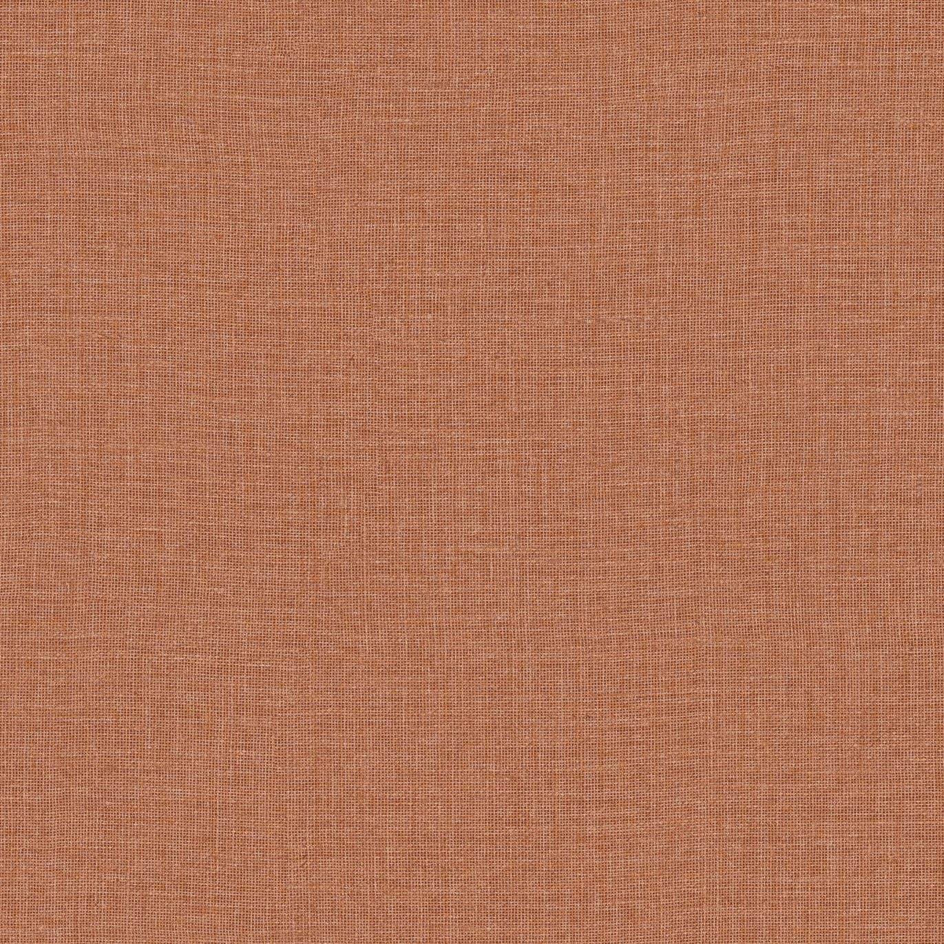 Structural vinyl wallpaper imitating jute LIENZO - TERRE DE SIENNE terracotta