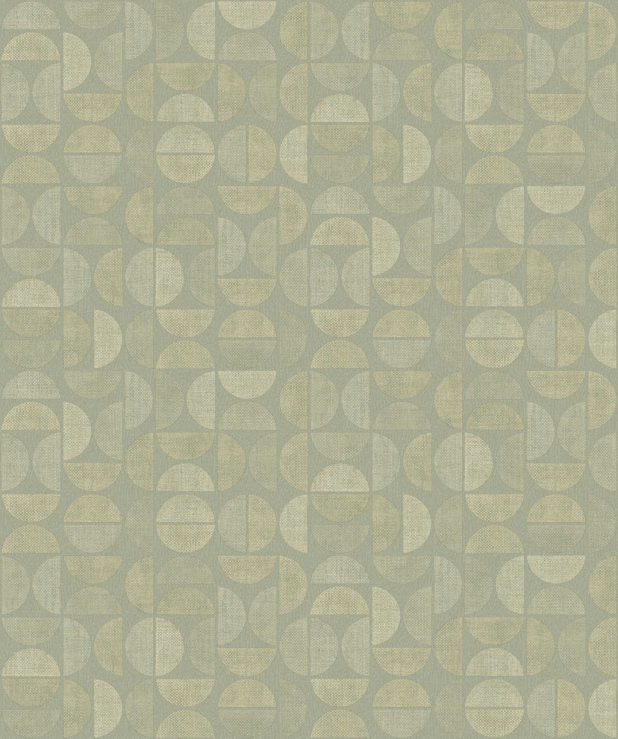 Structural vinyl wallpaper with geometric pattern DUALIS - AMANDE DOUCE almond