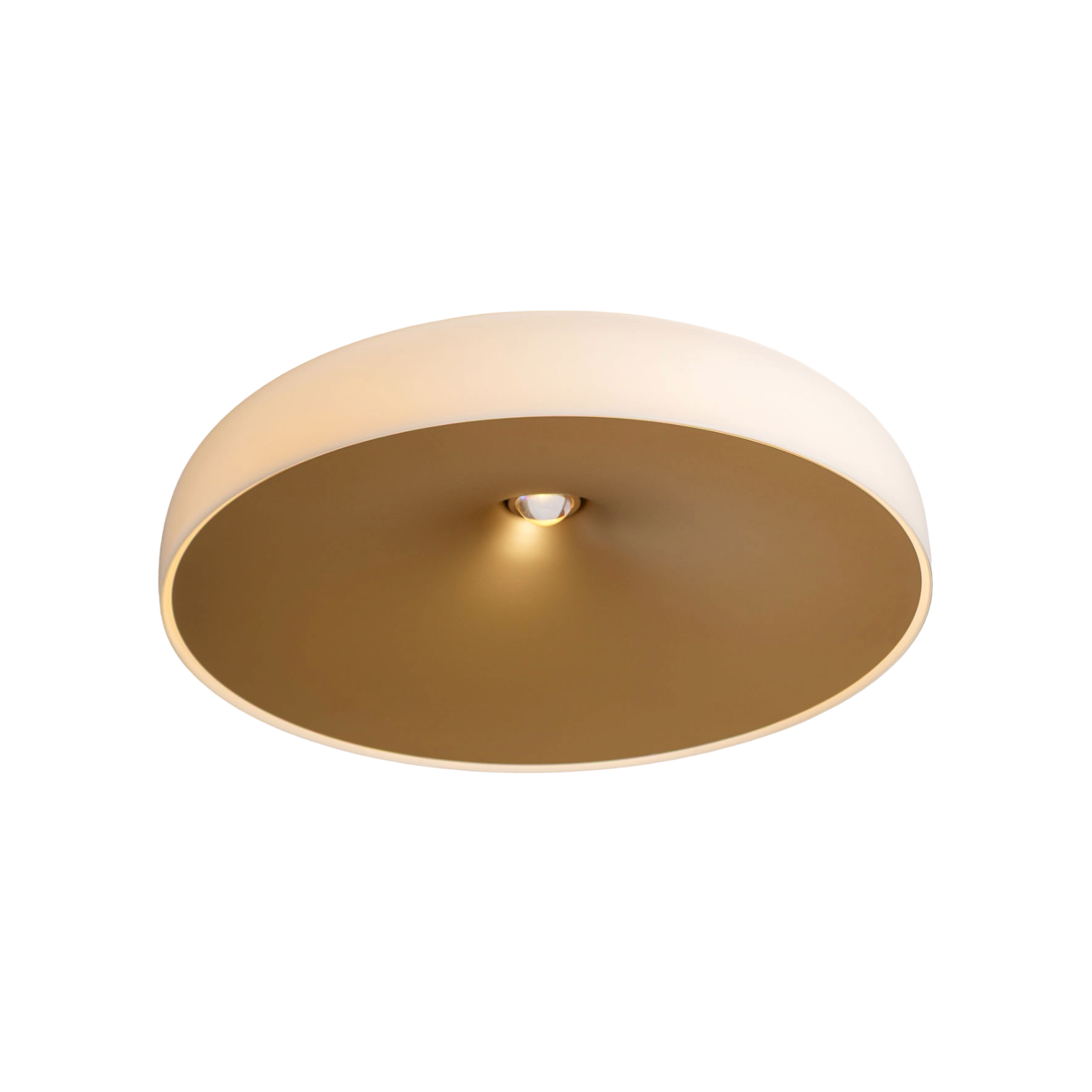 CHET-B ceiling lamp in pearl gold with white.