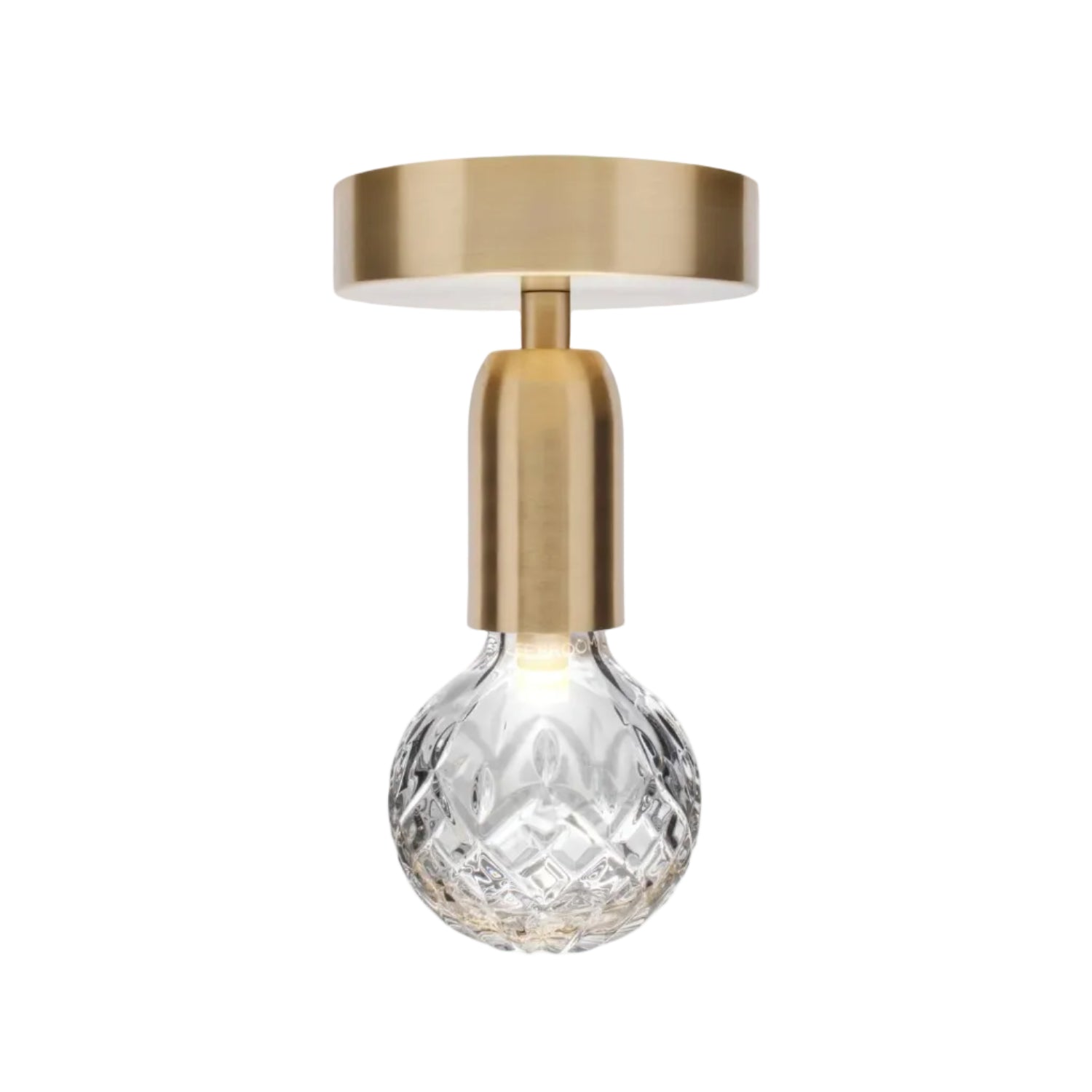 Lampa sufitowa CRYSTAL BULB szkło kryształowe z mosiężnym wykończeniem