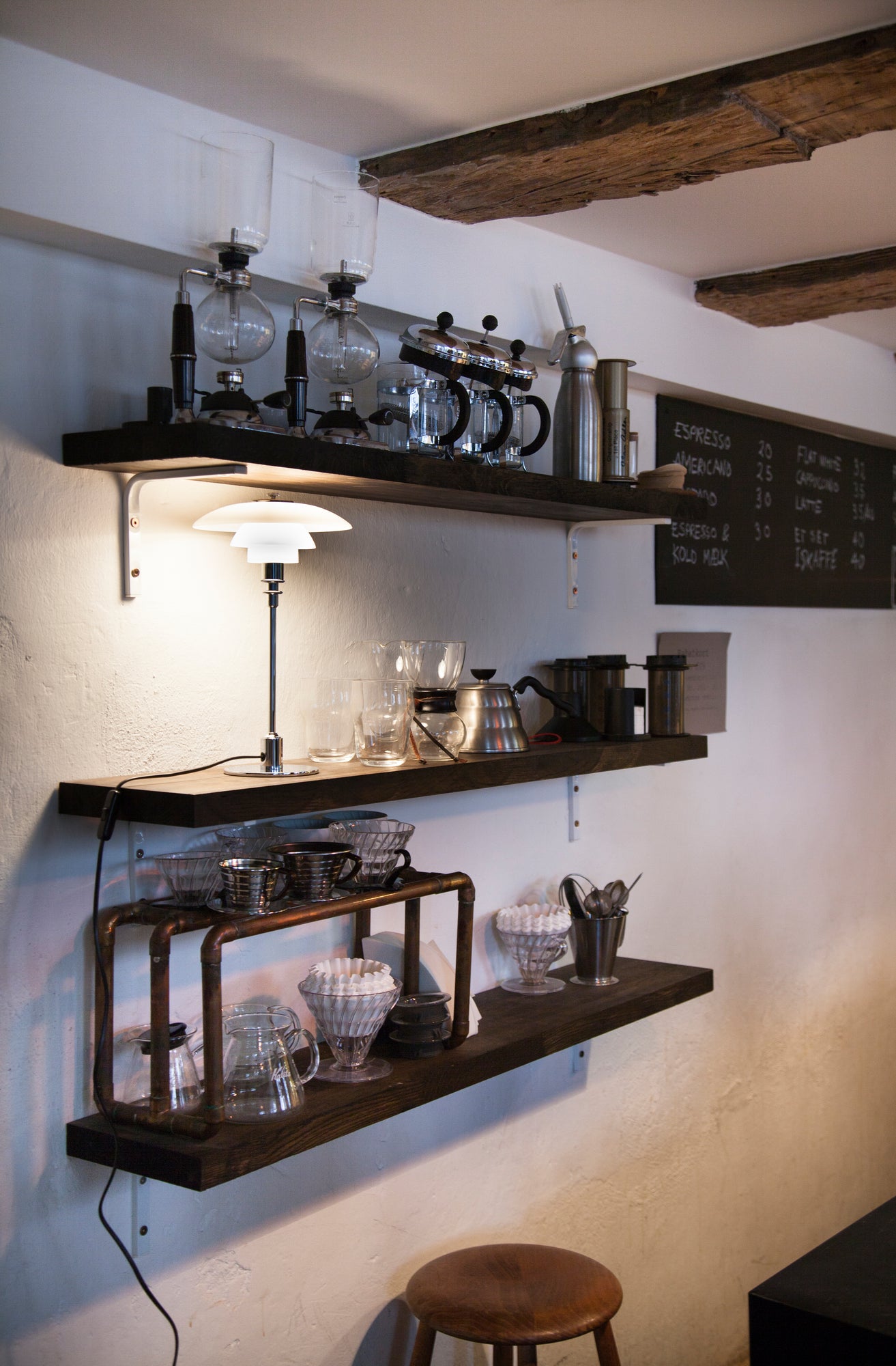 Lampa stołowa PH 2/1 biały z czarną podstawą