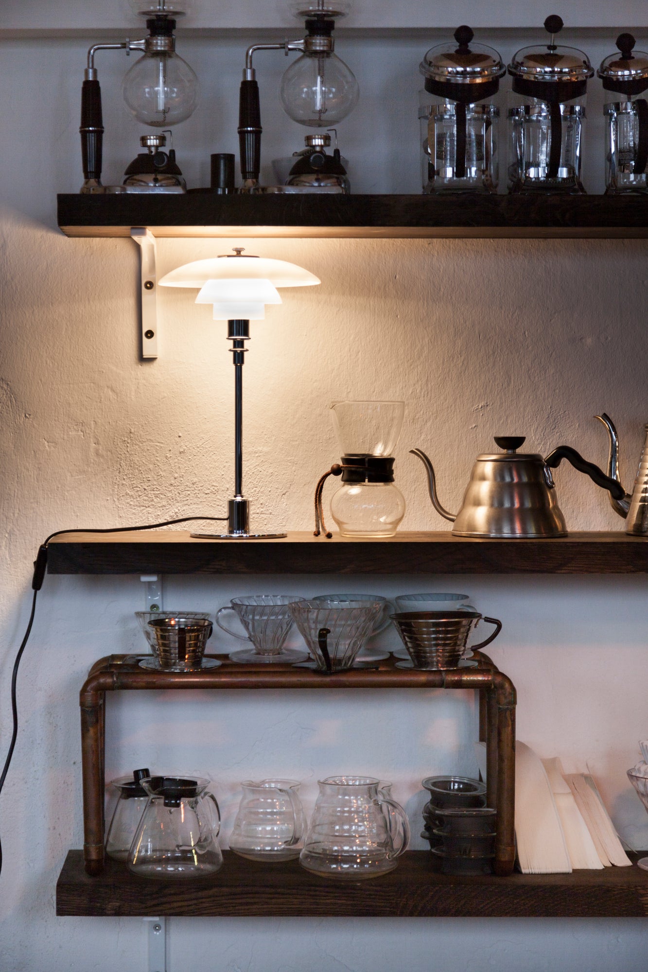 Lampa stołowa PH 2/1 biały z czarną podstawą