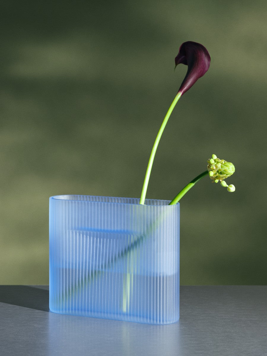 Ridge Blue Vase